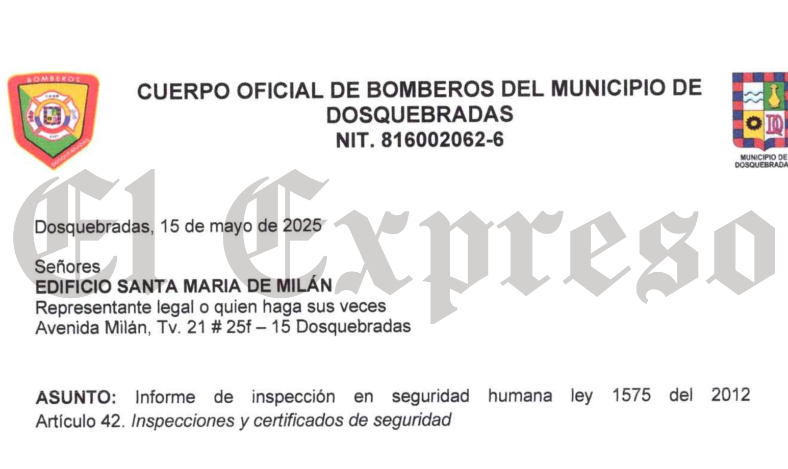 ¿Si desde mayo el edificio Milán NO TIENE UN CONCEPTO FAVORABLE, porque ahora coincidencialmente cuando investigamos, la alcaldía se mueve? 5 si desde mayo el edificio milan no tiene un concepto favorable porque ahora coincidencialmente cuando investigamos la alcaldia se mueve marca de agua 46 e1761337923122