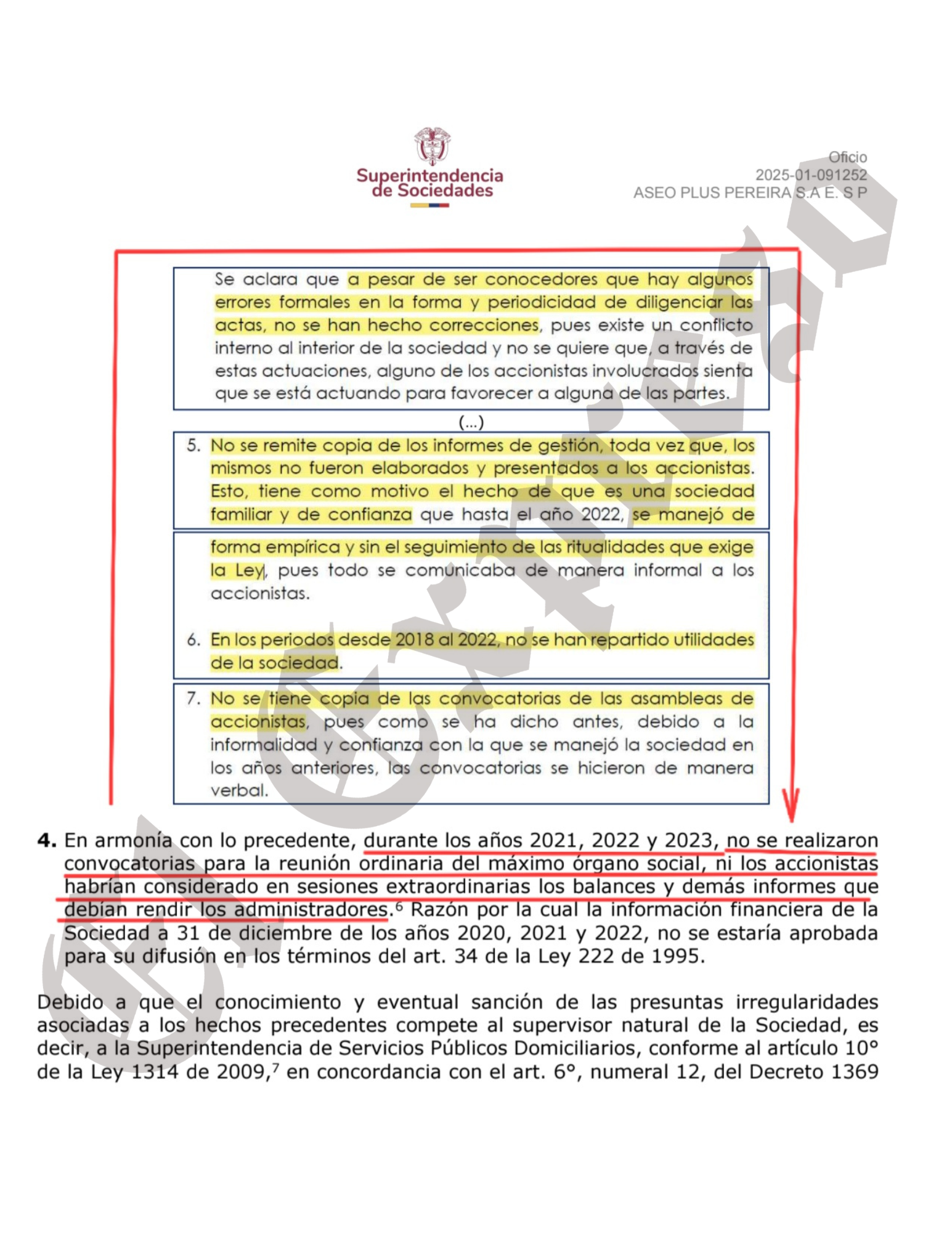 Superintendencia de Servicios Públicos investiga a Aseo Plus, autopréstamos de 1.190 millones, omisión de reportes y formulación de cargos a socios y contadora 4 superintendencia de servicios publicos investiga a aseo plus autoprestamos de 1 190 millones omision de reportes y formulacion de cargos a socios y contadora 1000946192