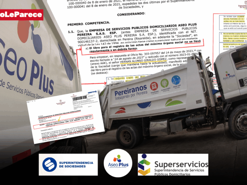 Superintendencia de Servicios Públicos investiga a Aseo Plus, autopréstamos de 1.190 millones, omisión de reportes y formulación de cargos a socios y contadora