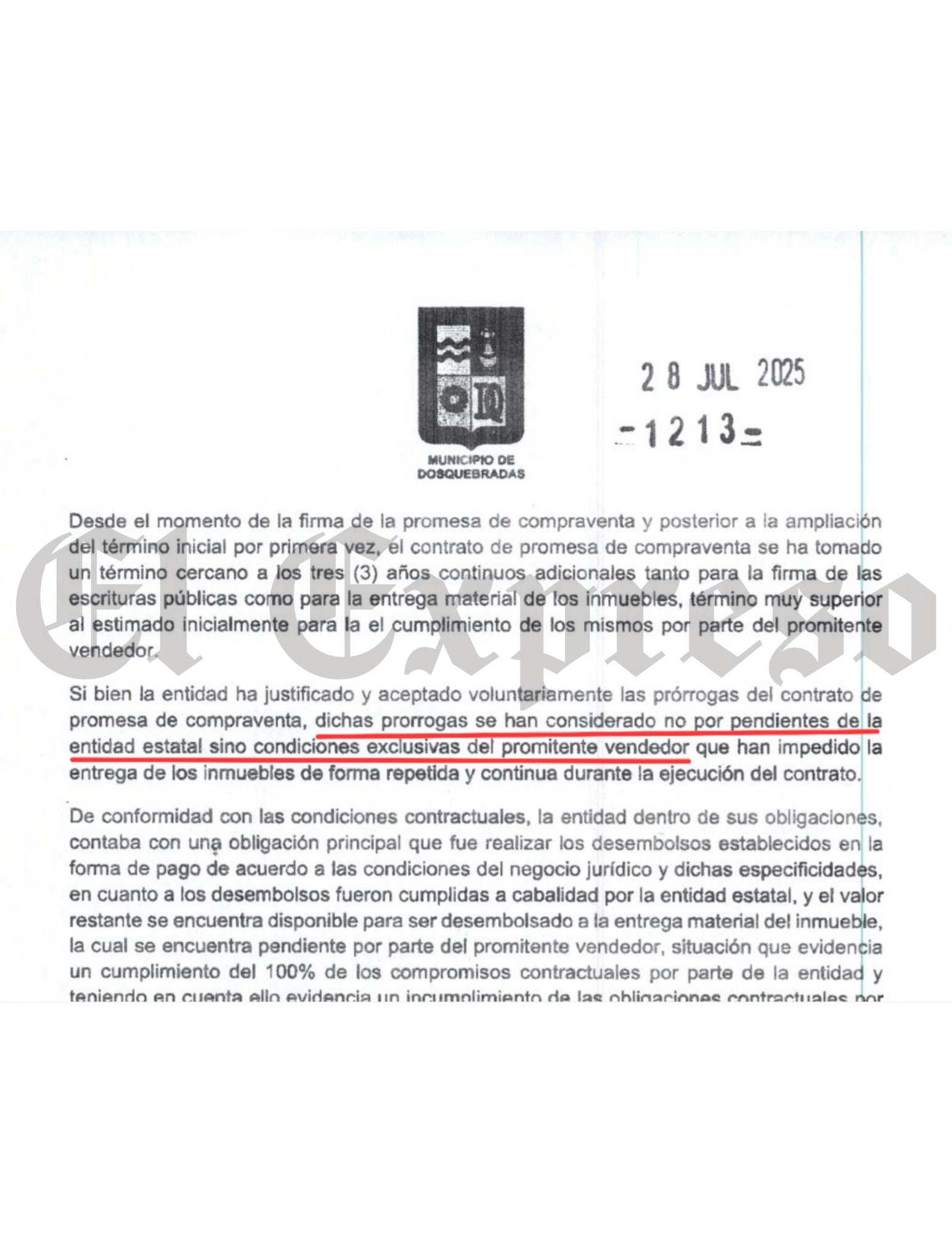 ¿$10.439 millones perdidos? Alcaldía de Dosquebradas declara siniestro en contrato del Edificio Moretti, después de 17 prórrogas y 46 meses 8 10 439 millones perdidos alcaldia de dosquebradas declara siniestro en contrato del edificio moretti despues de 17 prorrogas y 46 meses marca de agua 88