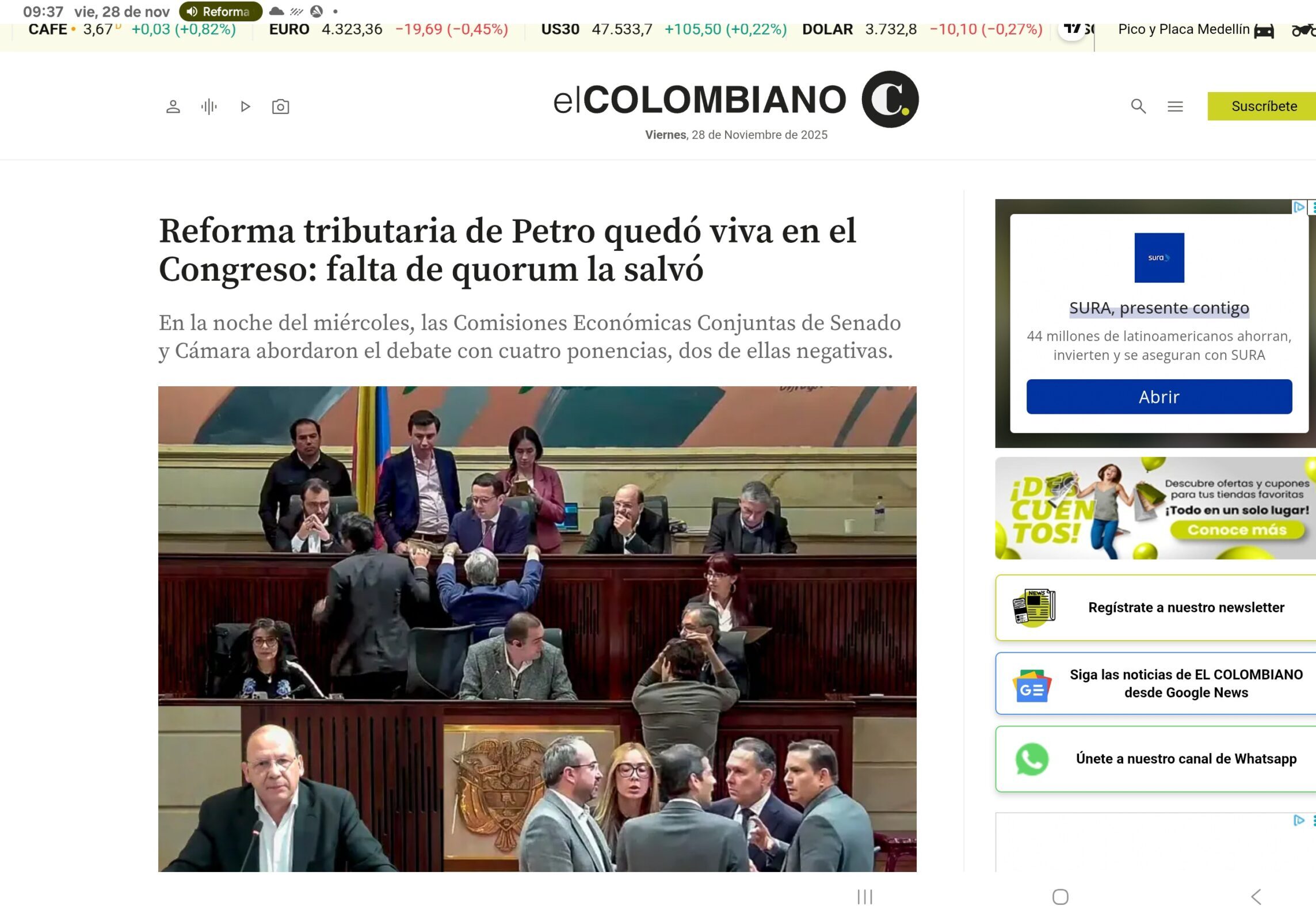 anibal hoyos si estaba habilitado para votar porque no le aceptaron el impedimento entonces por que no voto y si rompio el quorum 1000030102 scaled e1764364556199