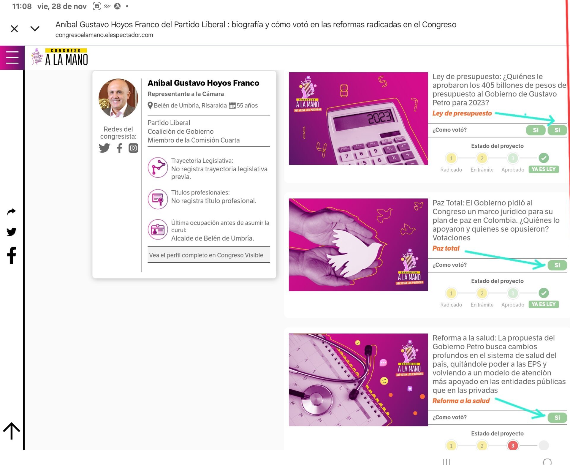 anibal hoyos si estaba habilitado para votar porque no le aceptaron el impedimento entonces por que no voto y si rompio el quorum 1000030112 scaled e1764364144904