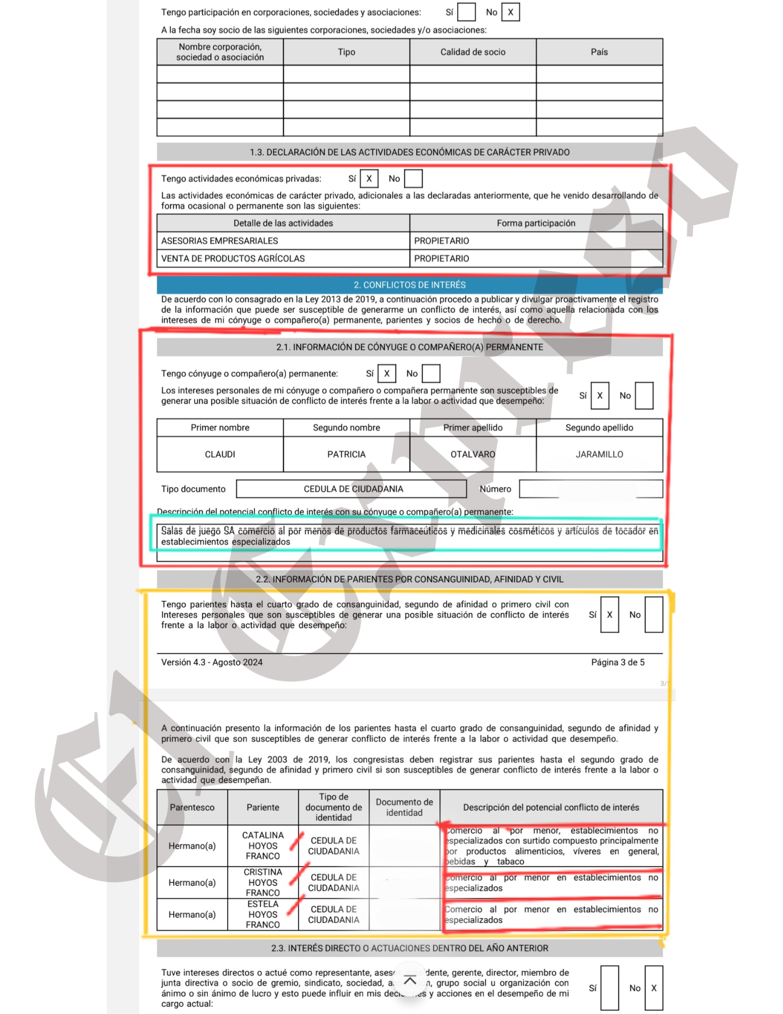 anibal hoyos si estaba habilitado para votar porque no le aceptaron el impedimento entonces por que no voto y si rompio el quorum marca de agua 11