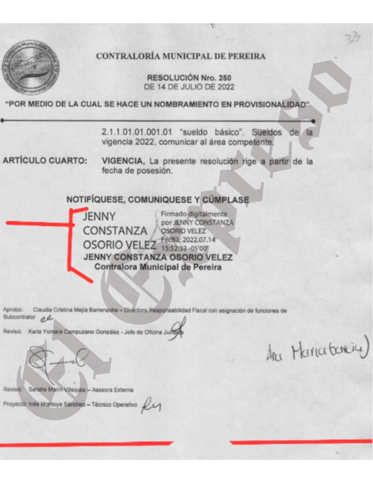 Jenny, la candidata a Contralora y sus procesos en Fiscalía de Pereira y Manizales ¿Otro lío jurídico para los Concejales de Pereira? 9 jenny la candidata a contralora y sus procesos en fiscalia de pereira y manizales otro lio juridico para los concejales de pereira marca de agua 73