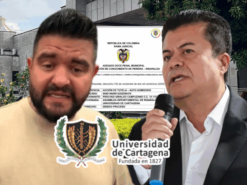 Juzgado admite Tutela y suspende proceso de elección de Contralor Departamental de Risaralda