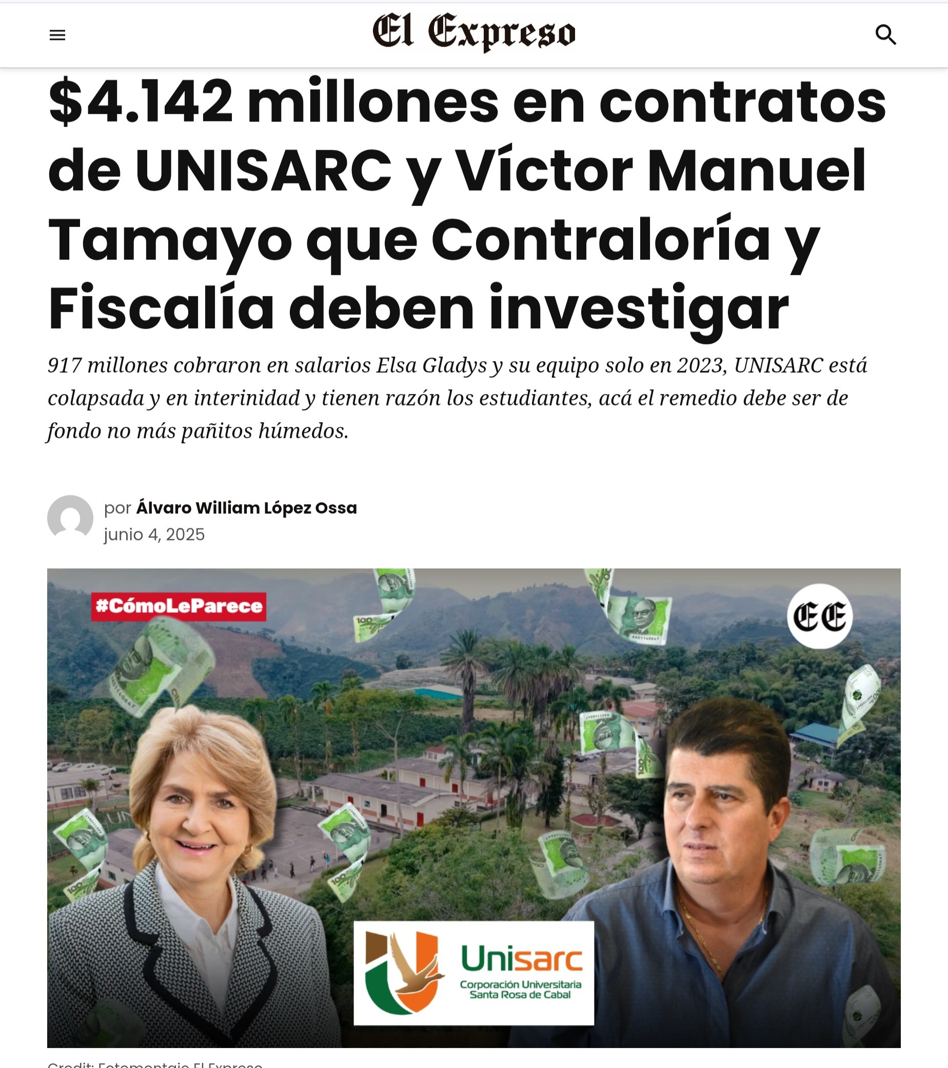 Graves observaciones de la Contraloría por contratos de $4.142 millones de Elsa Gladys en Unisarc 5 graves observaciones de la contraloria por contratos de 4 142 millones de elsa gladys en unisarc imagen 2