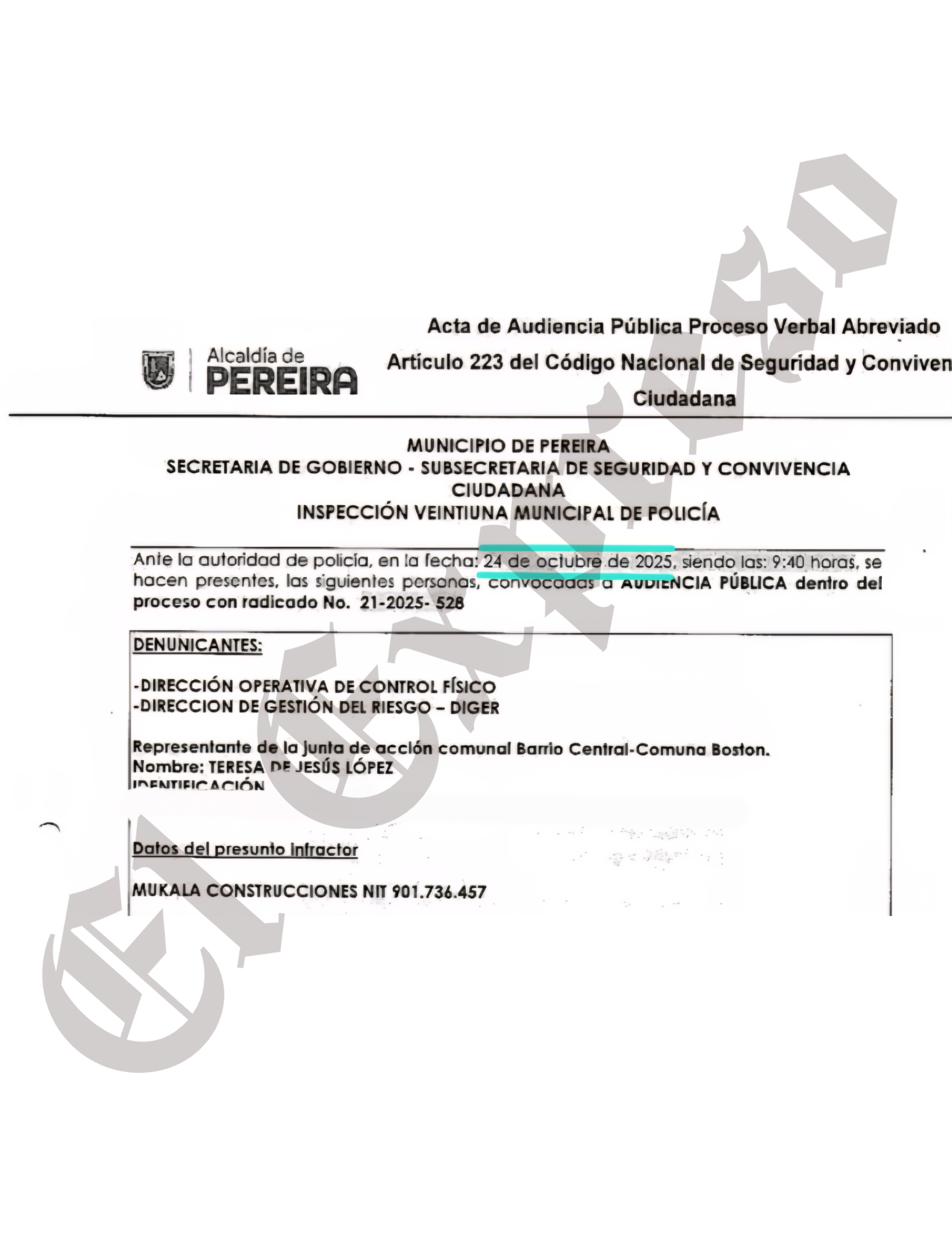 juez juan sebastian rangel ojo que los vecinos denuncian danos de la constructora mukala por eso el inspector la suspendio marca de agua 38