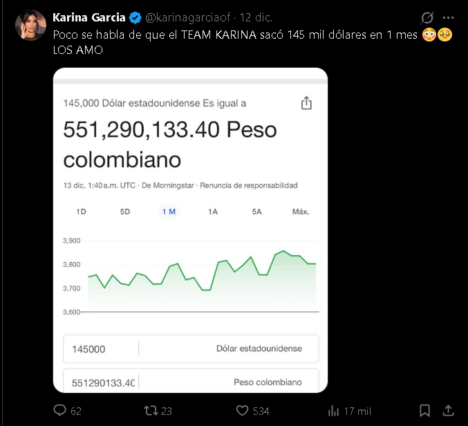 karina garcia revela cuanto dinero gano en un solo mes y sorprende a sus seguidores image