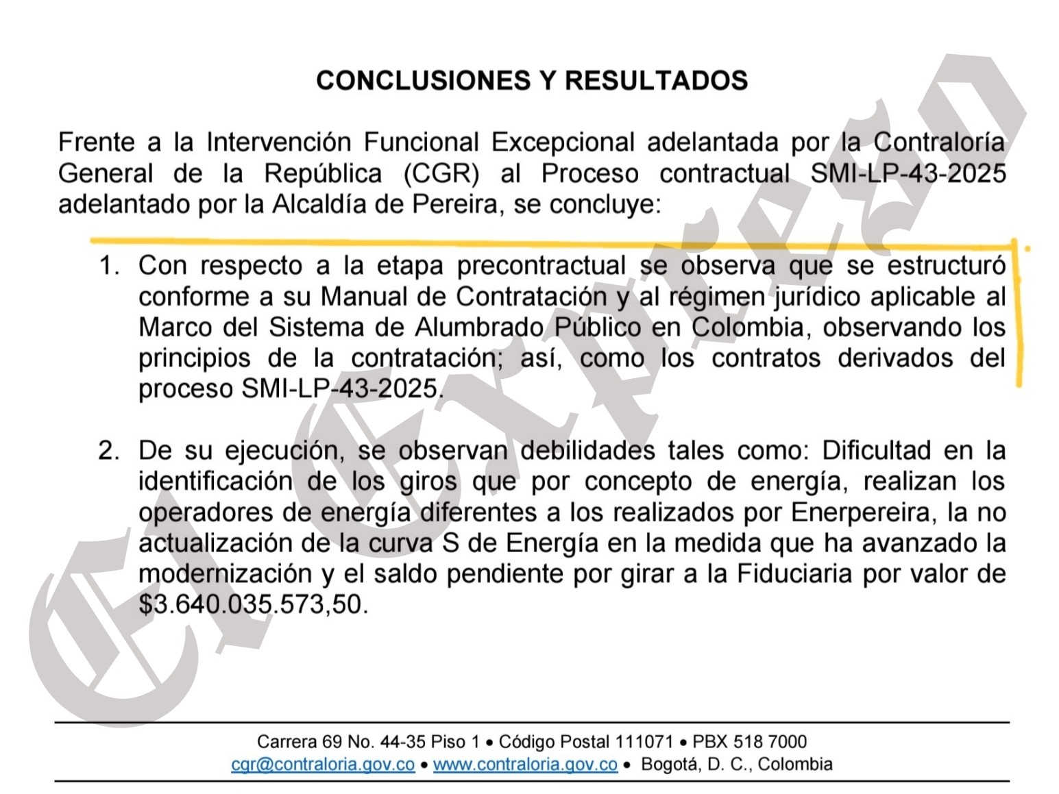 la contraloria no encontro hallazgos fiscales en el contrato de alumbrado publico no se perdio ni un peso 3