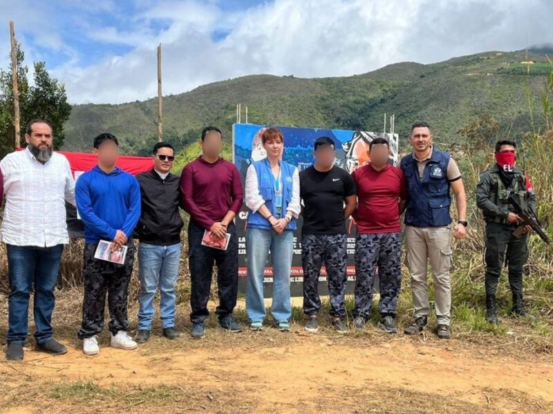 Liberan a cinco policías secuestrados en el Catatumbo