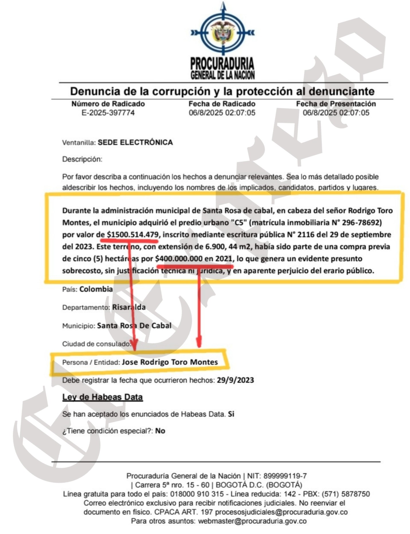 Rodrigo Toro aún no explica por qué pagó $1.500 millones por un lote que, según análisis de mercado, no vale eso y ya hay denuncia 4 rodrigo toro aun no explica por que pago 1 500 millones por un lote que segun analisis de mercado no vale eso y ya hay denuncia imagen p