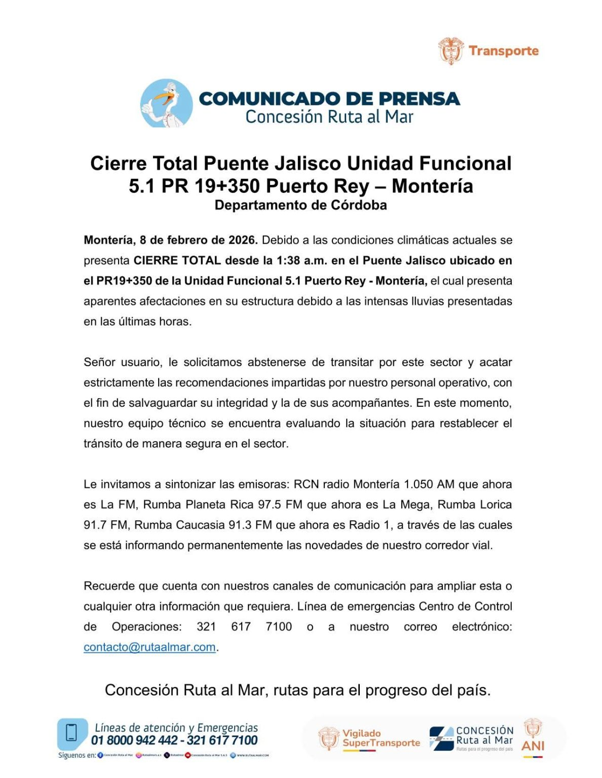 colapso de puentes deja miles de damnificados y municipios aislados en arboletes y san juan de uraba image