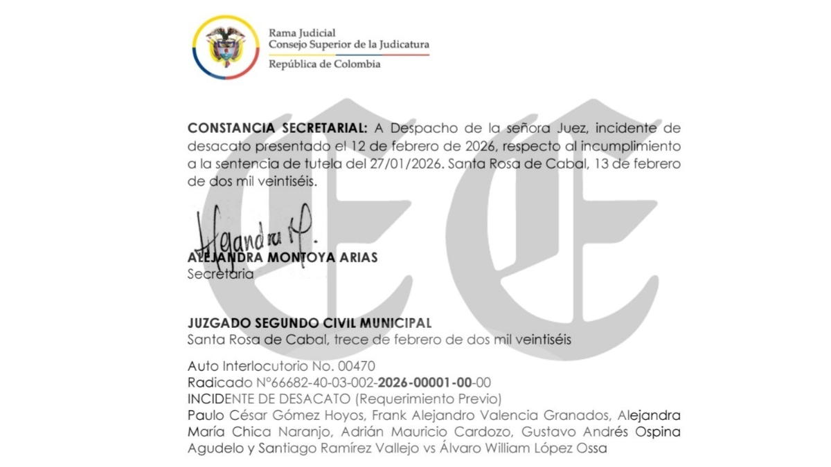 En cumplimiento de la Sentencia No. 0001 del 27 de enero de 2026 1 en cumplimiento de la sentencia no 0001 del 27 de enero de 2026 portada web