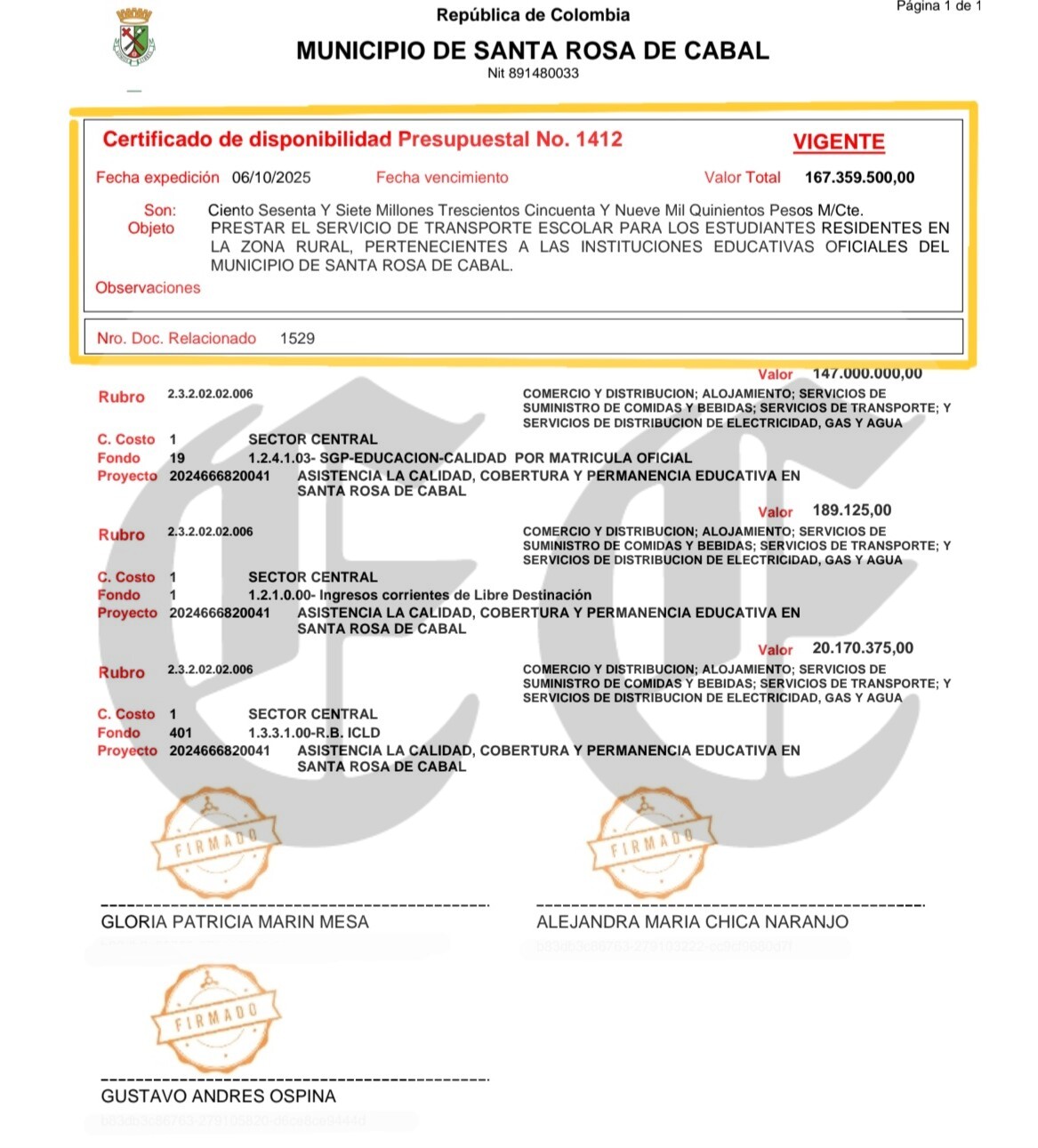 procuraduria abrio indagacion previa a funcionarios de la alcaldia de santa rosa de cabal por presuntas irregularidades en contratos de transporte escolar imagen t1