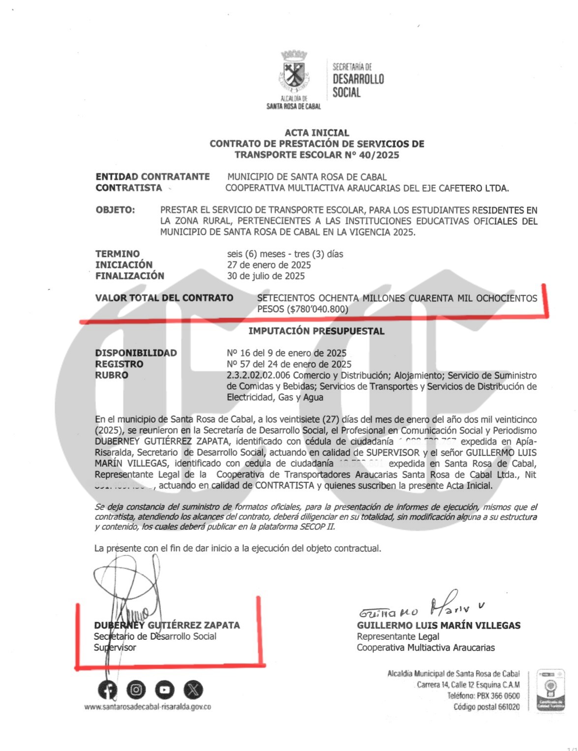 procuraduria abrio indagacion previa a funcionarios de la alcaldia de santa rosa de cabal por presuntas irregularidades en contratos de transporte escolar imagen t3