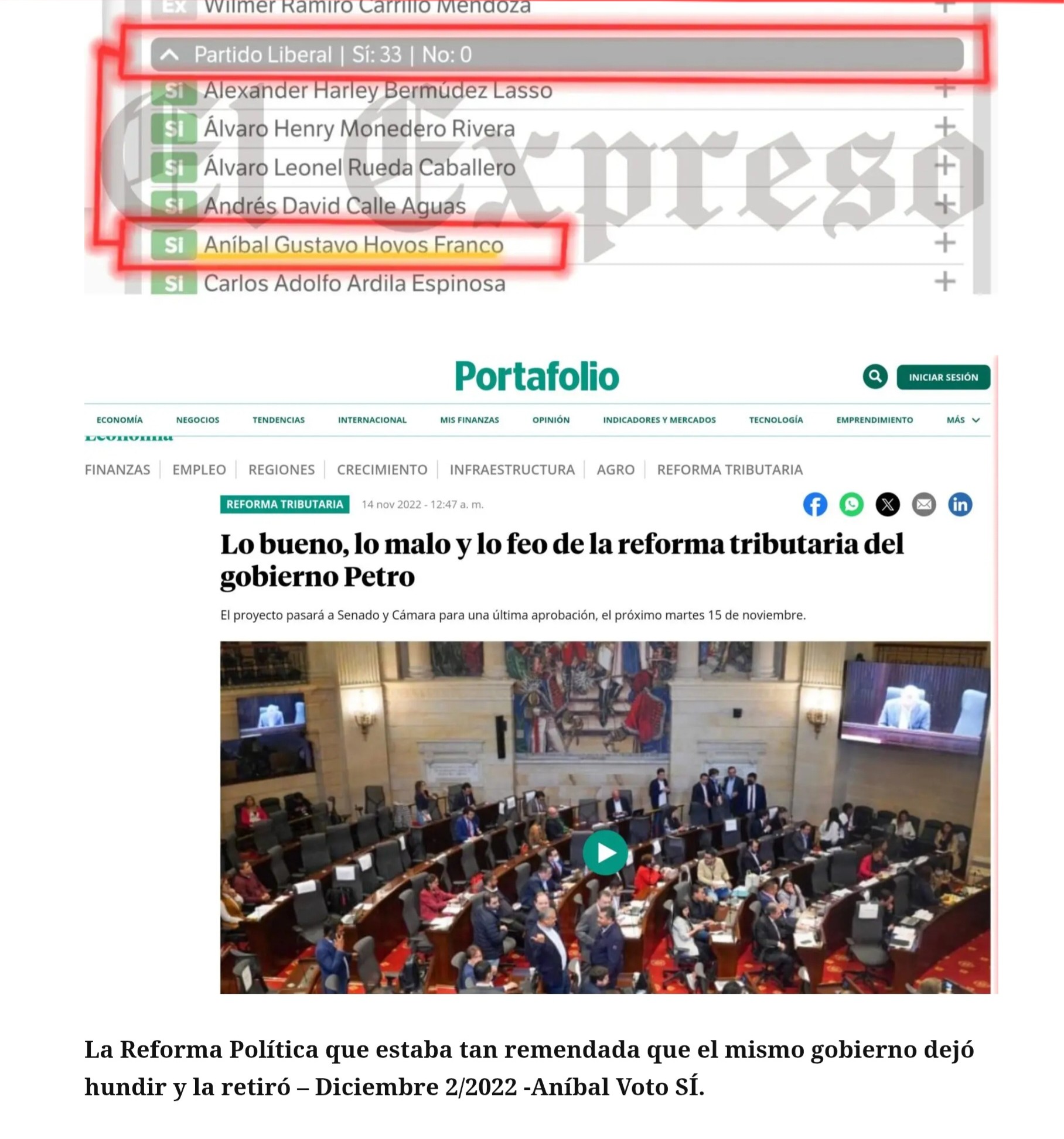 prometieron el cambio pero recordemos su prontuario ahora que gallo vuelve a invitar a votar por su socio politico anibal hoyos