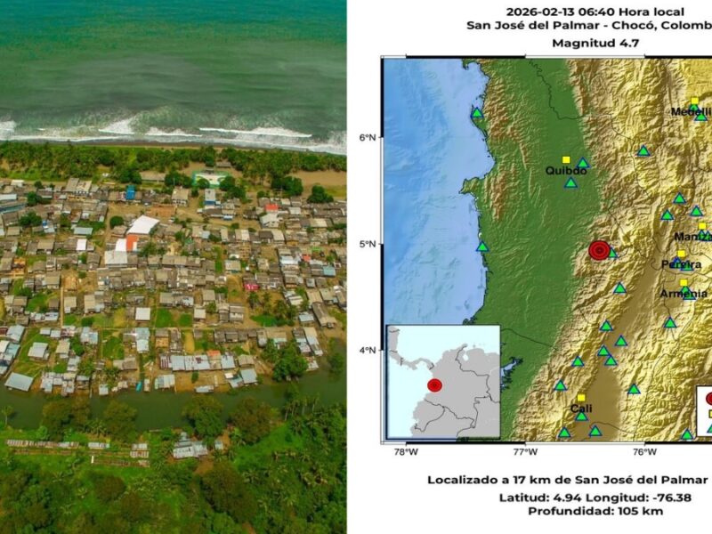 Temblor con epicentro en Chocó fue percibido en varias ciudades del país