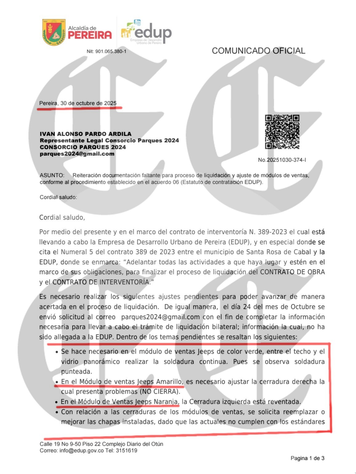 un contrato de toro por 3 796 millones incumplimientos modulos jeep deteriorandose y silencio selectivo en santa rosa 13