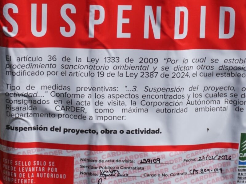 CARDER ordena suspensión de actividades en zona forestal protectora de la quebrada El Erazo en el Parque Industrial