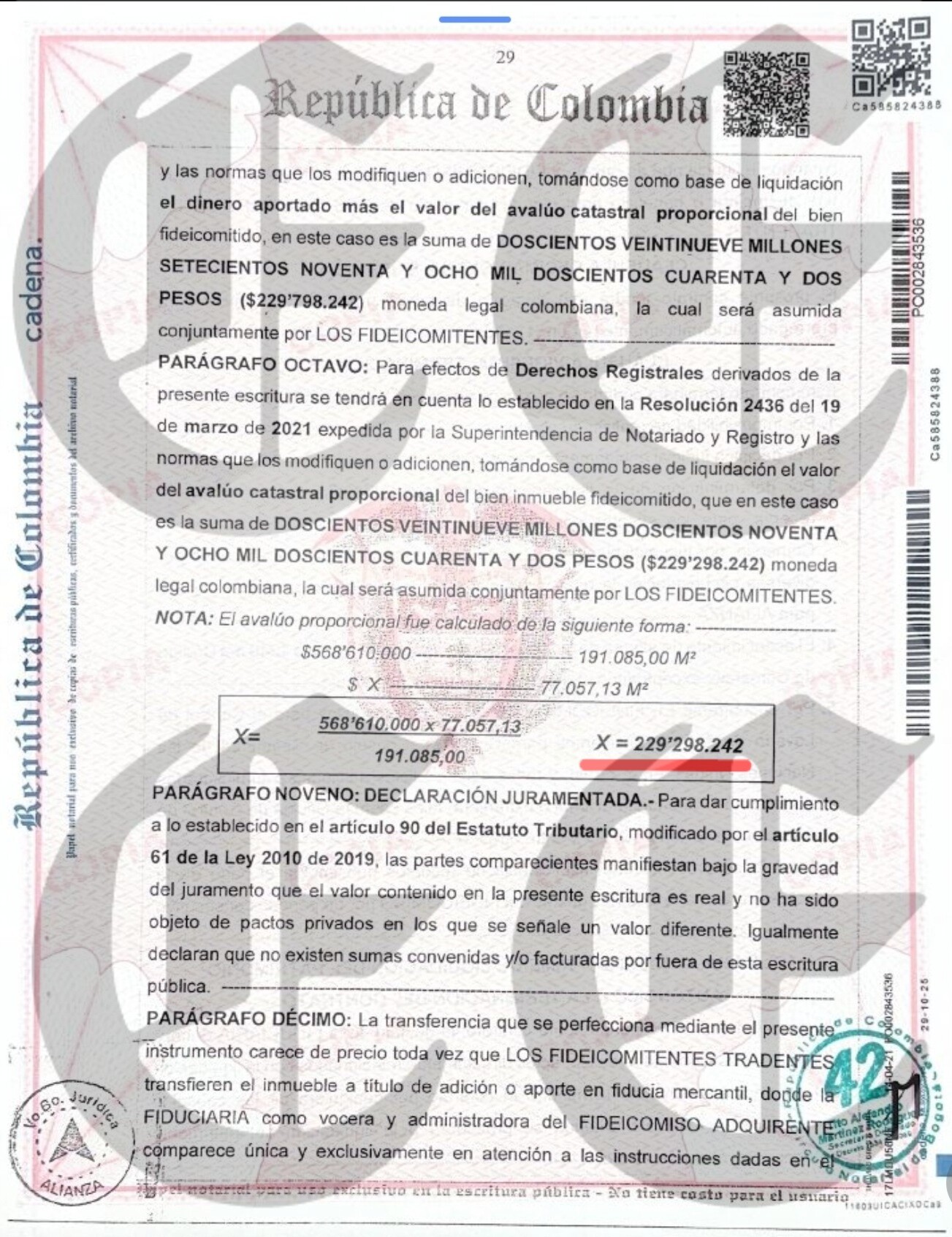 Fiscalía investiga lote que Toro compró en $1.500 millones y que salió de otro comprado en $568 millones, Juez le tumba tutela y valida nuestra investigación 4 fiscalia investiga lote que toro compro en 1 500 millones y que salio de otro comprado en 568 juez le tumba tutela y valida nuestra investigacion escritura