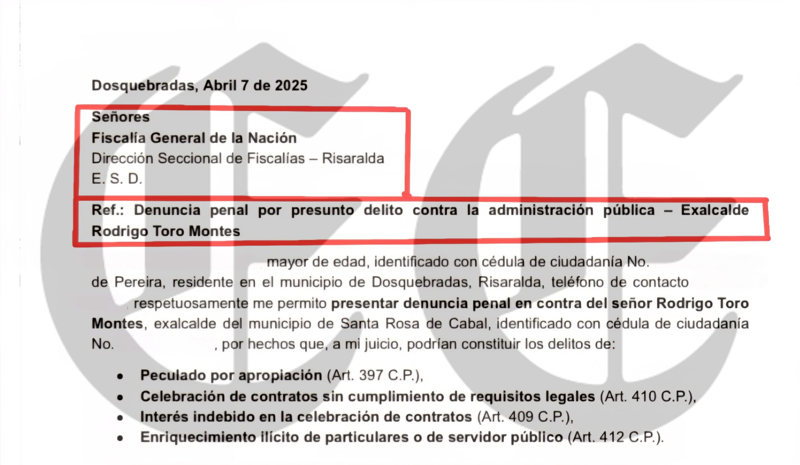 Fiscalía investiga lote que Toro compró en $1.500 millones y que salió de otro comprado en $568 millones, Juez le tumba tutela y valida nuestra investigación 22 fiscalia investiga lote que toro compro en 1 500 millones y que salio de otro comprado en 568 juez le tumba tutela y valida nuestra investigacion f scaled