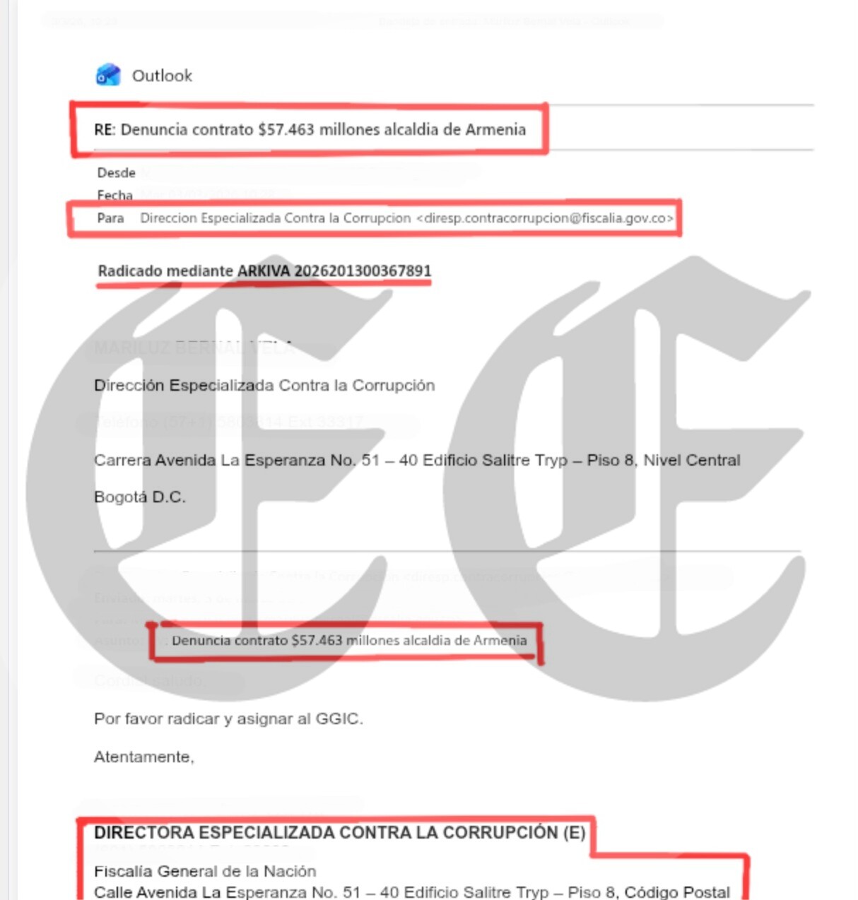 Fiscalía y Procuraduría investigan alcalde y secretarios de Armenia por contrato de $57.463 millones que denunciamos 10 fiscalia y procuraduria investigan alcalde y secretarios de armenia por contrato de 57 463 millones que denunciamos f