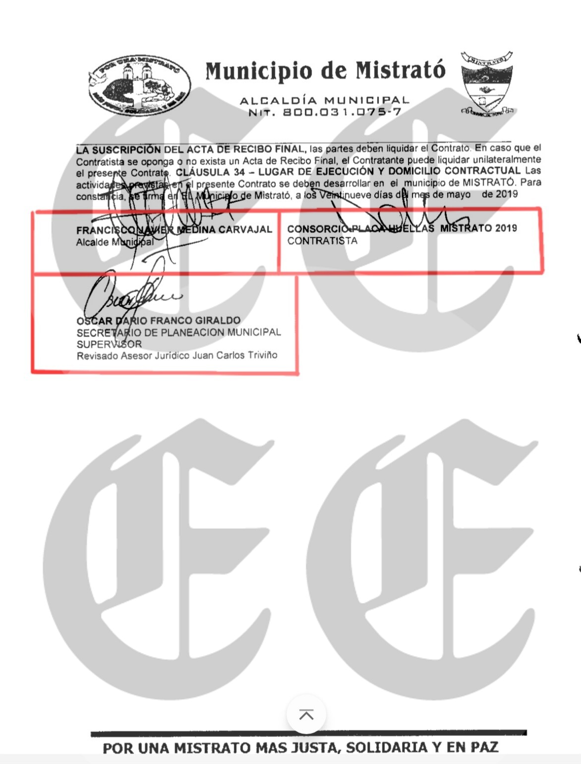 la fiscalia cuando nos tendra noticias de los contratos por 34 000 millones de exalcaldes y funcionarios con recursos de la ocad paz en risaralda m2