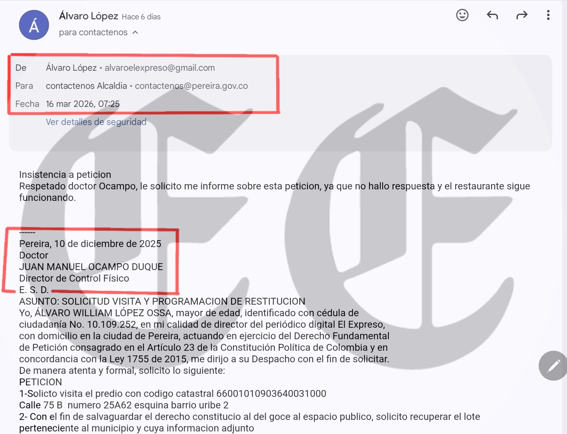 pereira esta indefensa destruyeron un parque infantil construyeron un restaurante denuncie pero la inspectora 5a no actua 1