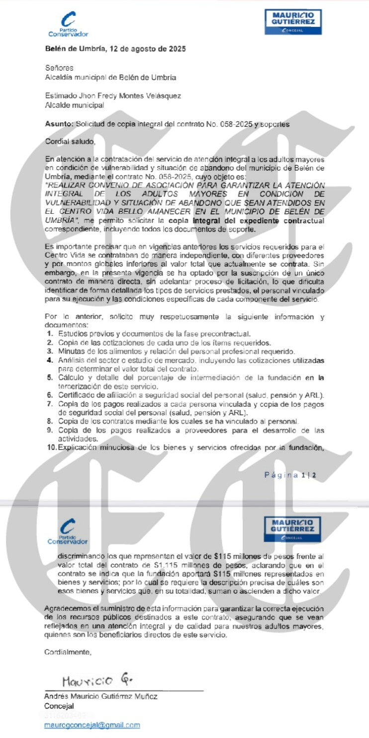 que descaro presunto detrimento de 764 millones en convenio de 1 500 millones que firmo alcalde de belen para atender ancianos 4