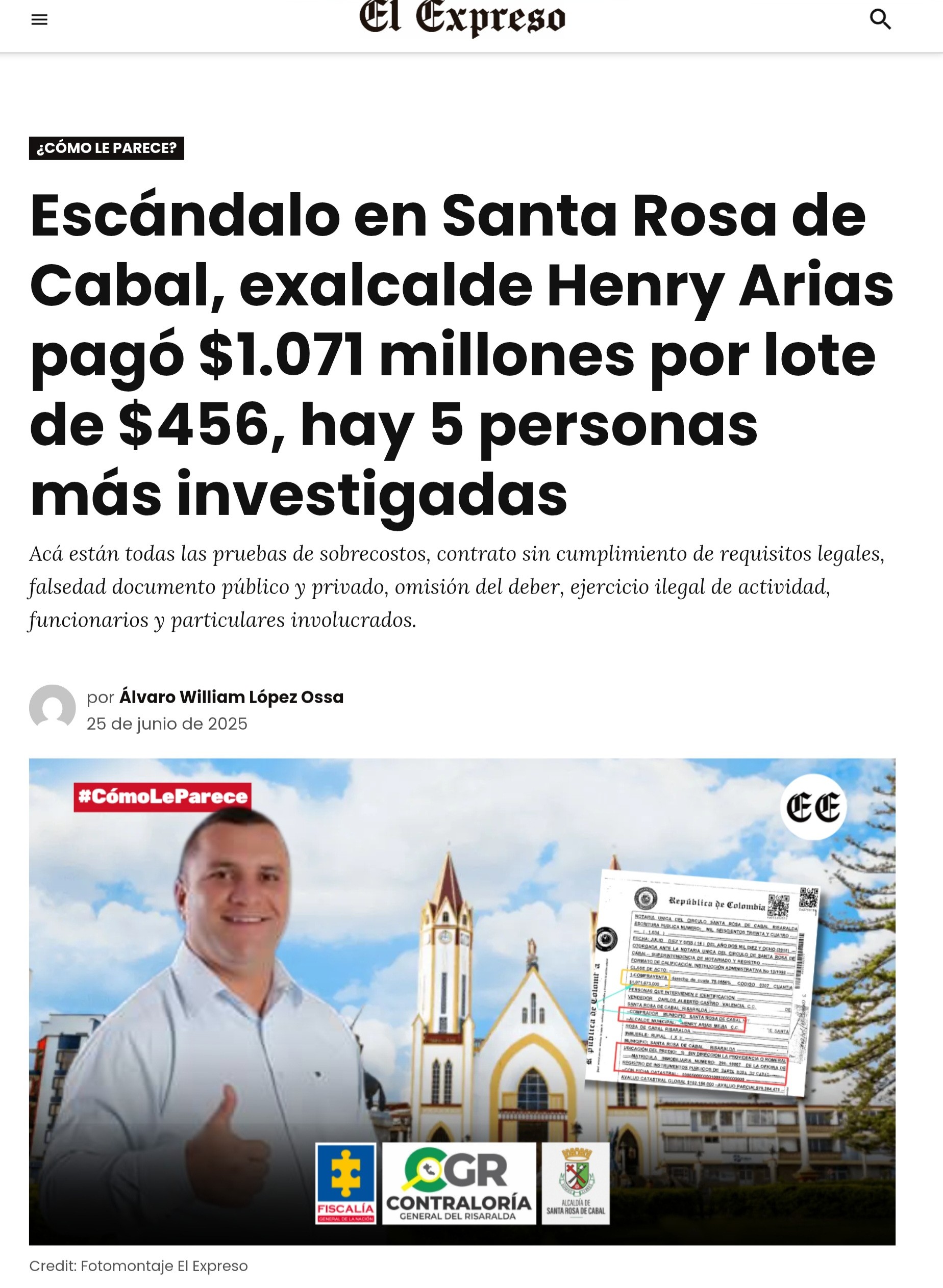 contraloria investiga presunto detrimento patrimonial y posible omision de alcaldes de santa rosa de cabal incluidos rodrigo toro y paulo gomez a3