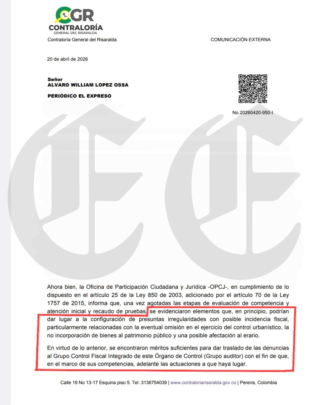 contraloria investiga presunto detrimento patrimonial y posible omision de alcaldes de santa rosa de cabal incluidos rodrigo toro y paulo gomez c1