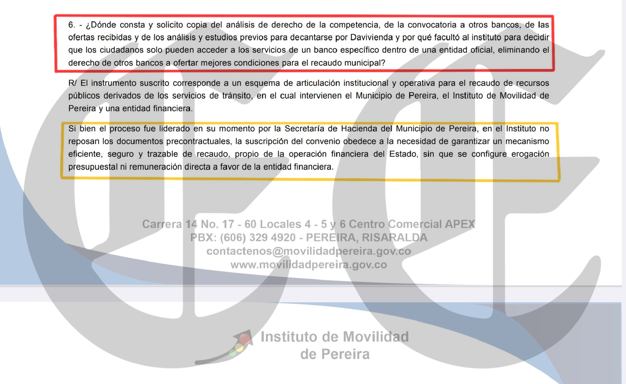 davivienda y su negocio con transito en la alcaldia de juan pablo gallo 8