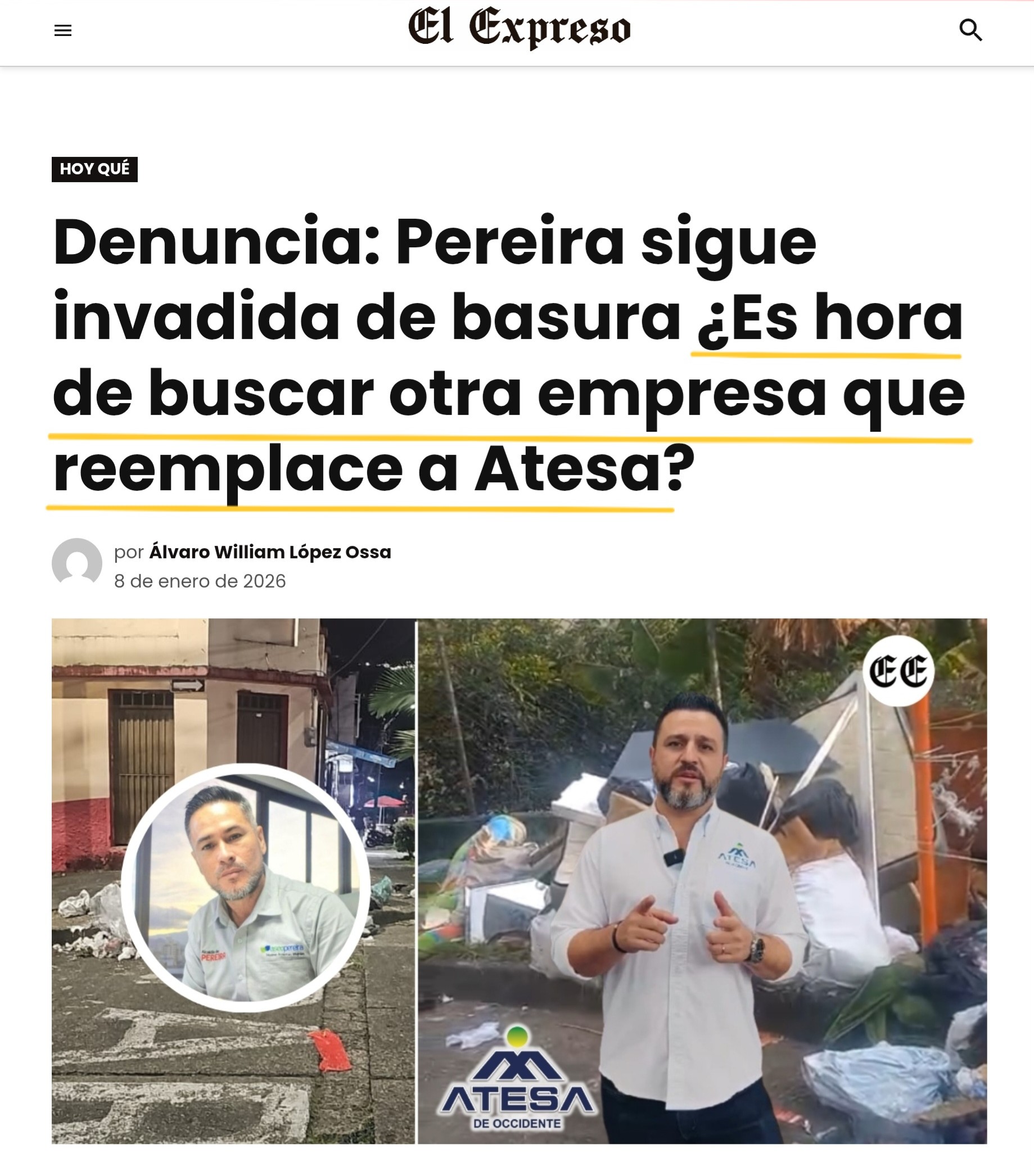 el alcalde de pereira nos escucho y va a liquidar el contrato con atesa por incumplido 1