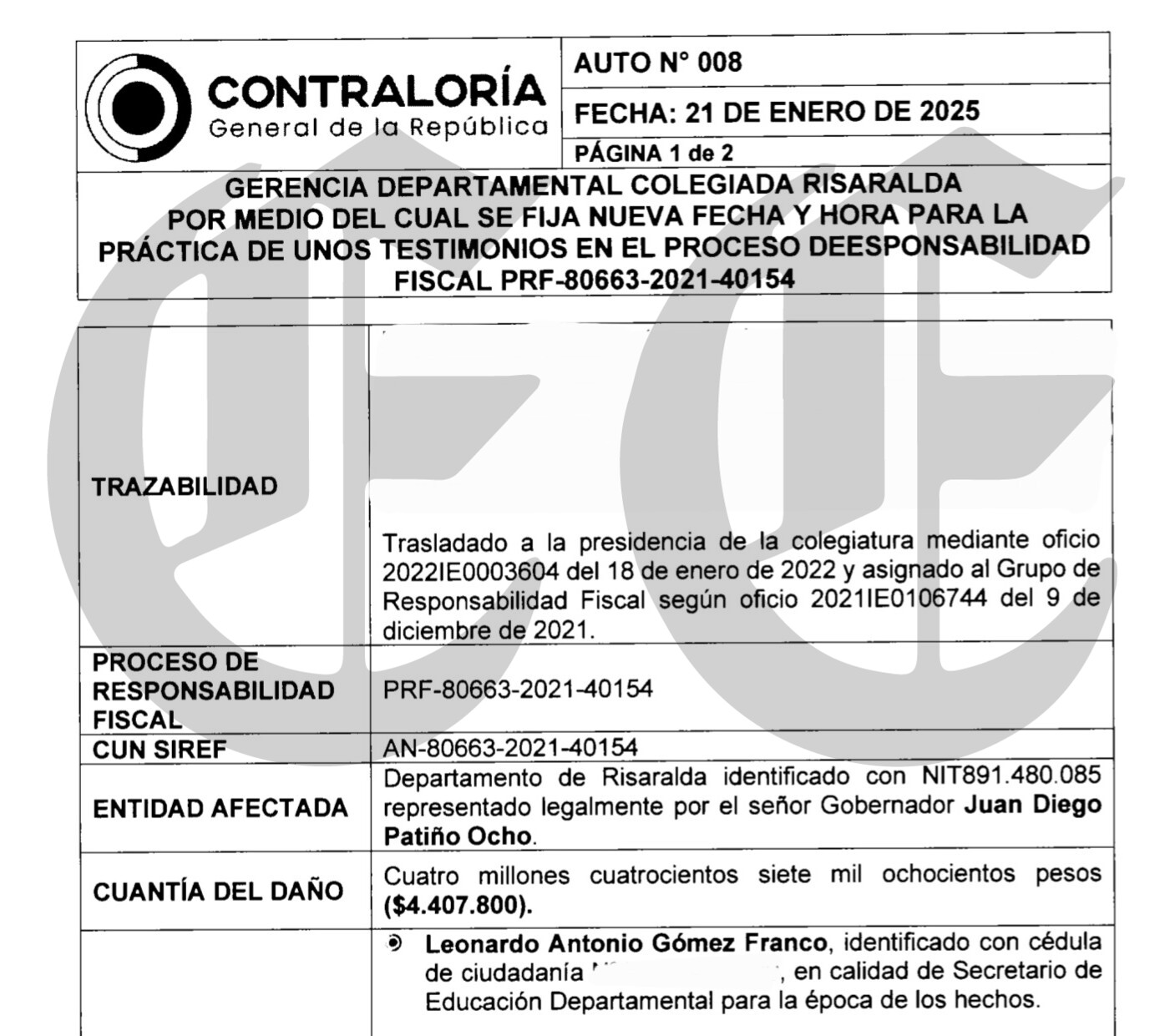 Nombran a Leonardo Gómez Contralor Provincial a pesar de sus procesos en la Contraloría 8 nombran a leonardo gomez contralor provincial a pesar de sus procesos en la contraloria 5