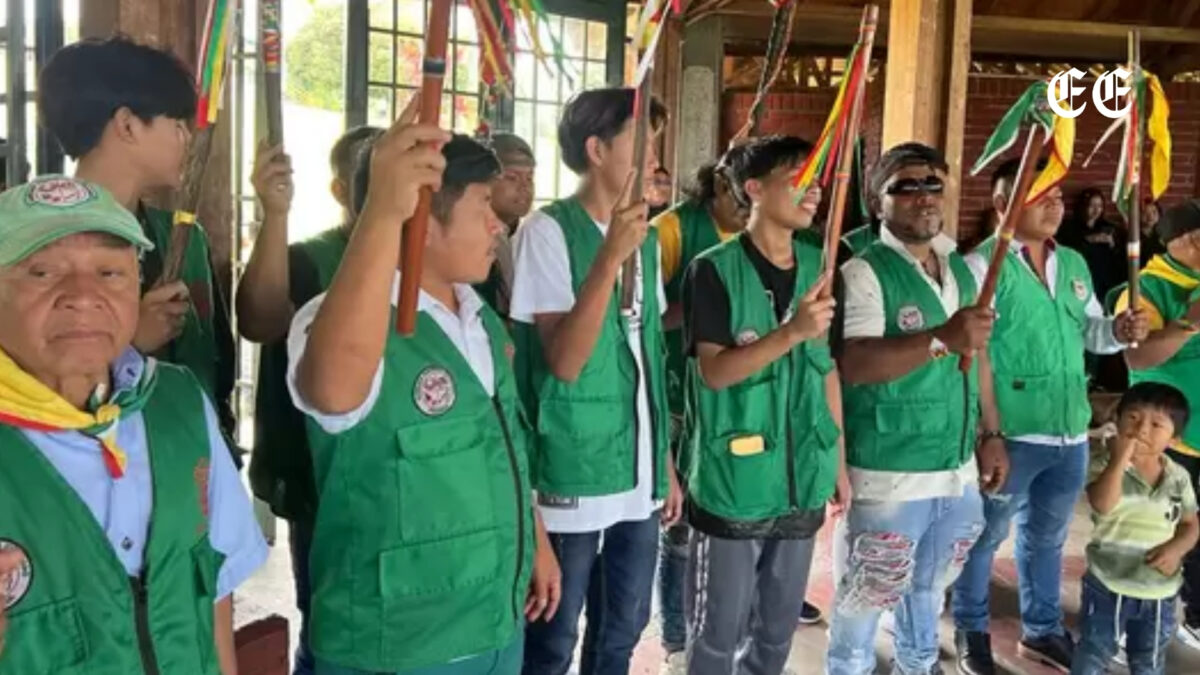 bloqueo en el centro de pereira por presencia de comunidad indigena protesta indigena en pereira alcaldia de pereira