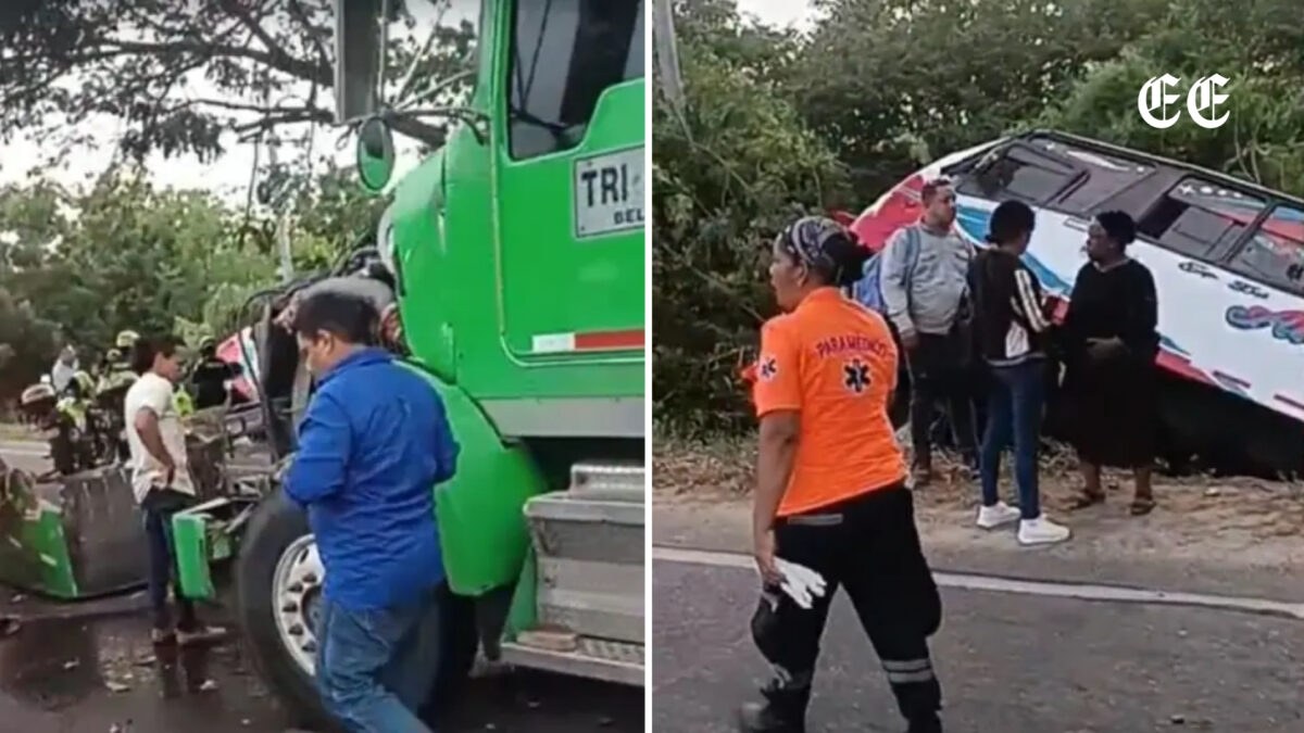 diez personas resultaron heridas tras fuerte choque entre bus y tractocamion en sabanagrande choque camion bus redes sociales
