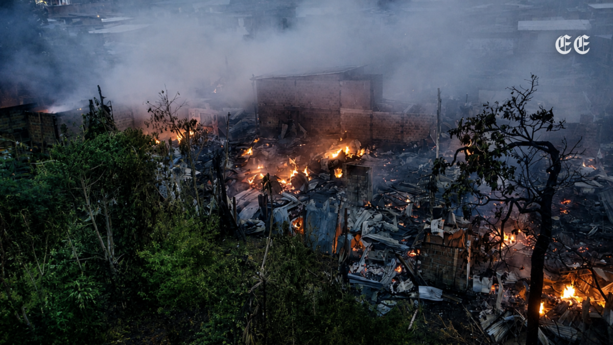 Emergencia en el Quindío tras pavoroso incendio estructural en zona residencial de Armenia 1 Crédito Alcaldía de Armenia - Mejorada con IA