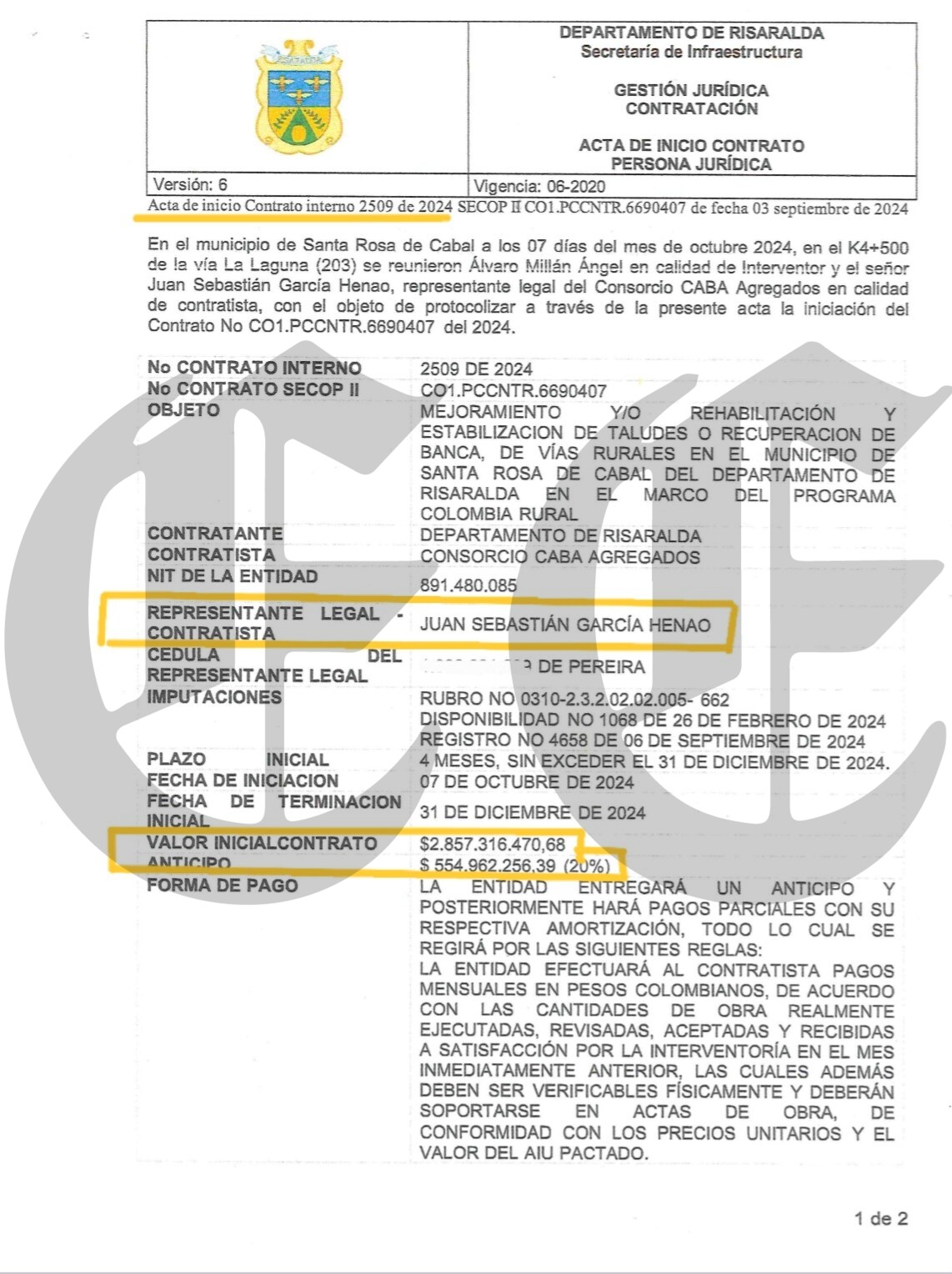 senores agregados del occidente un contrato de 13 689 millones les anticipan el 20 era para 8 meses y van 16 y apenas reinician b