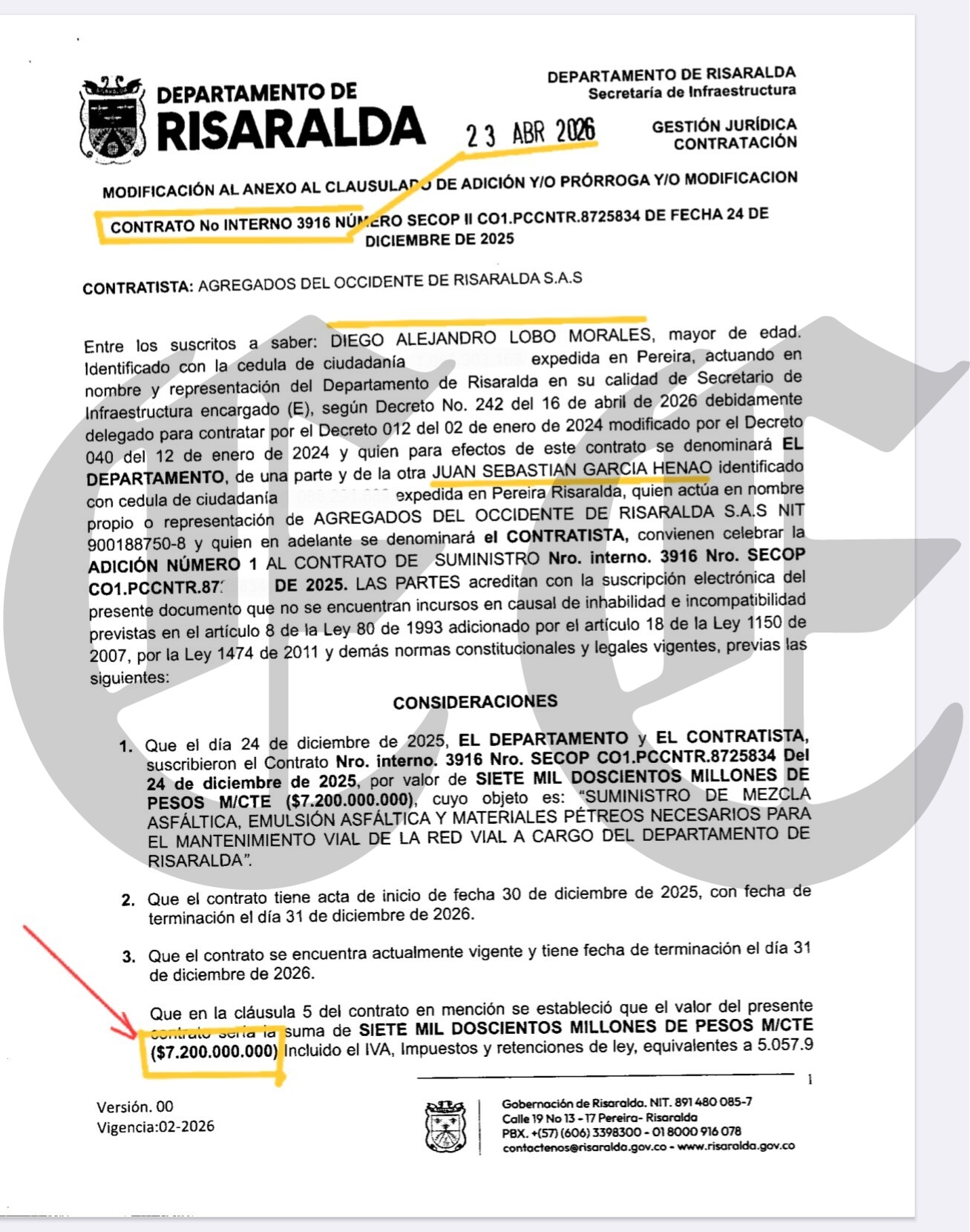 senores agregados del occidente un contrato de 13 689 millones les anticipan el 20 era para 8 meses y van 16 y apenas reinician e