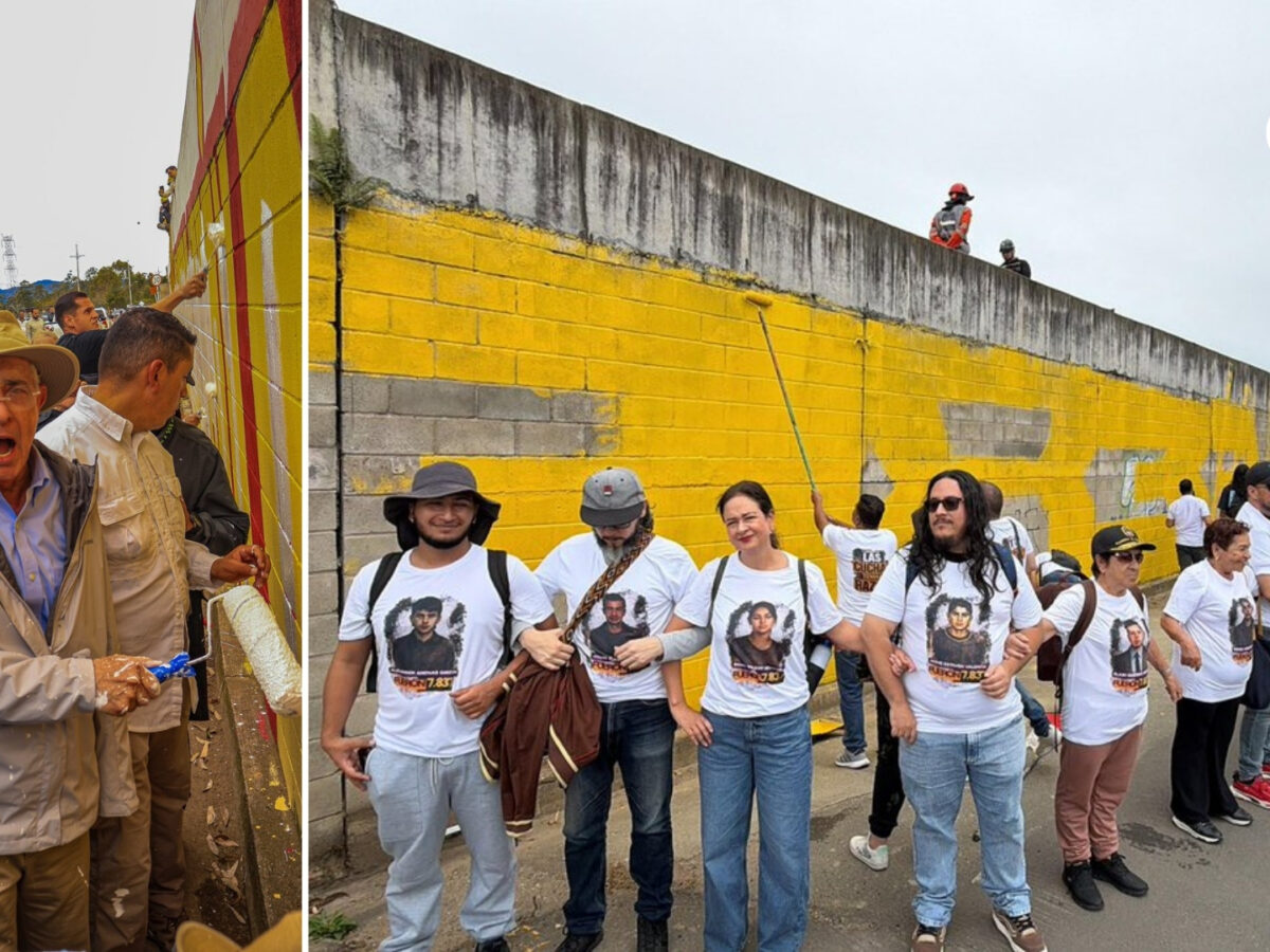Tensión en Llanogrande por mural sobre falsos positivos cerca de la residencia de Álvaro Uribe