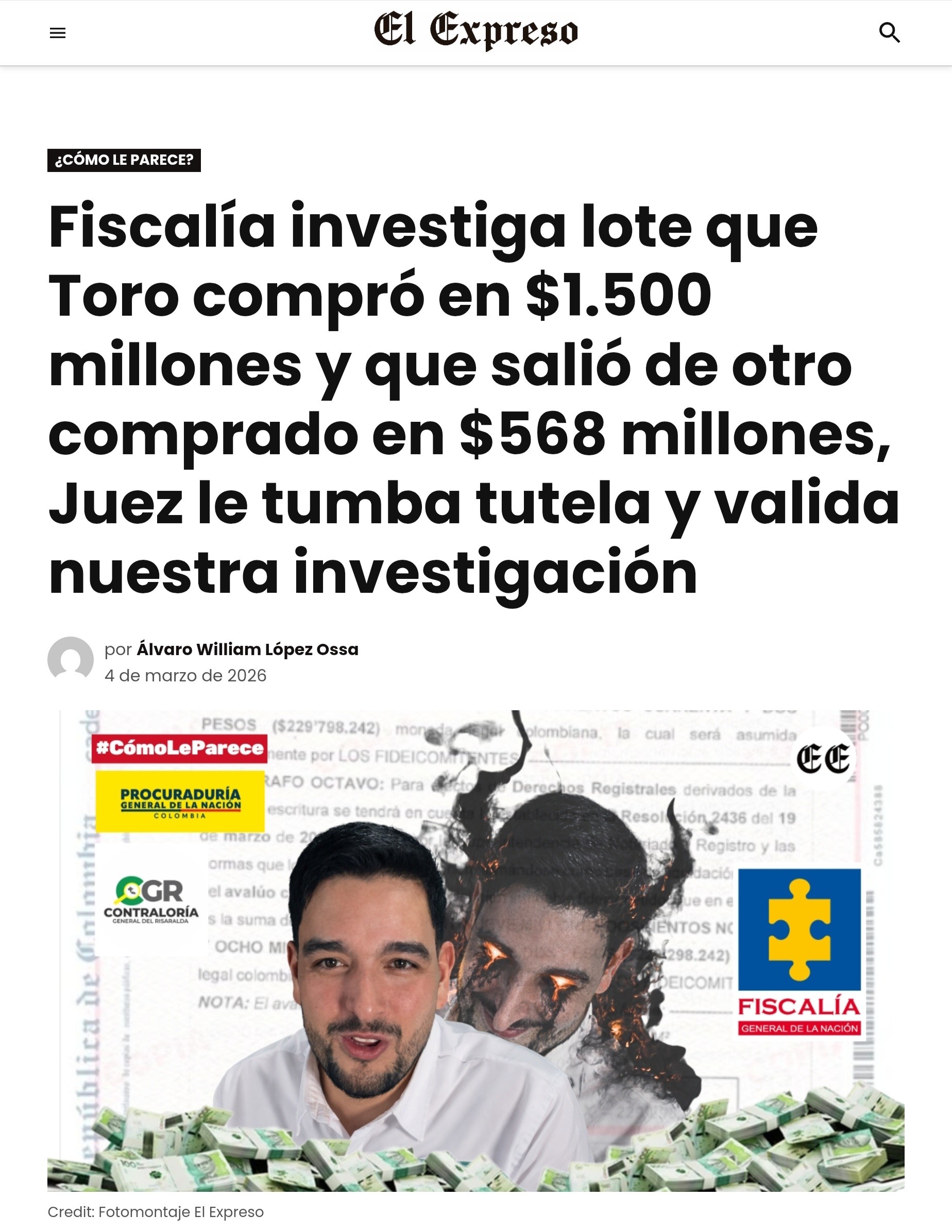 toro verguenza para santa rosa hoy ajusta 4 procesos por 11 500 millones en la fiscalia que enredan al exalcalde