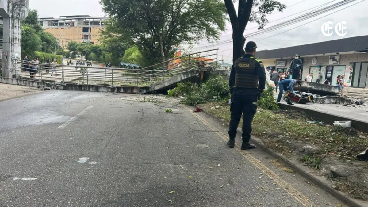 tragedia en el anillo vial de giron tras la caida un puente peatonal una persona perdio la vida puente giron caida