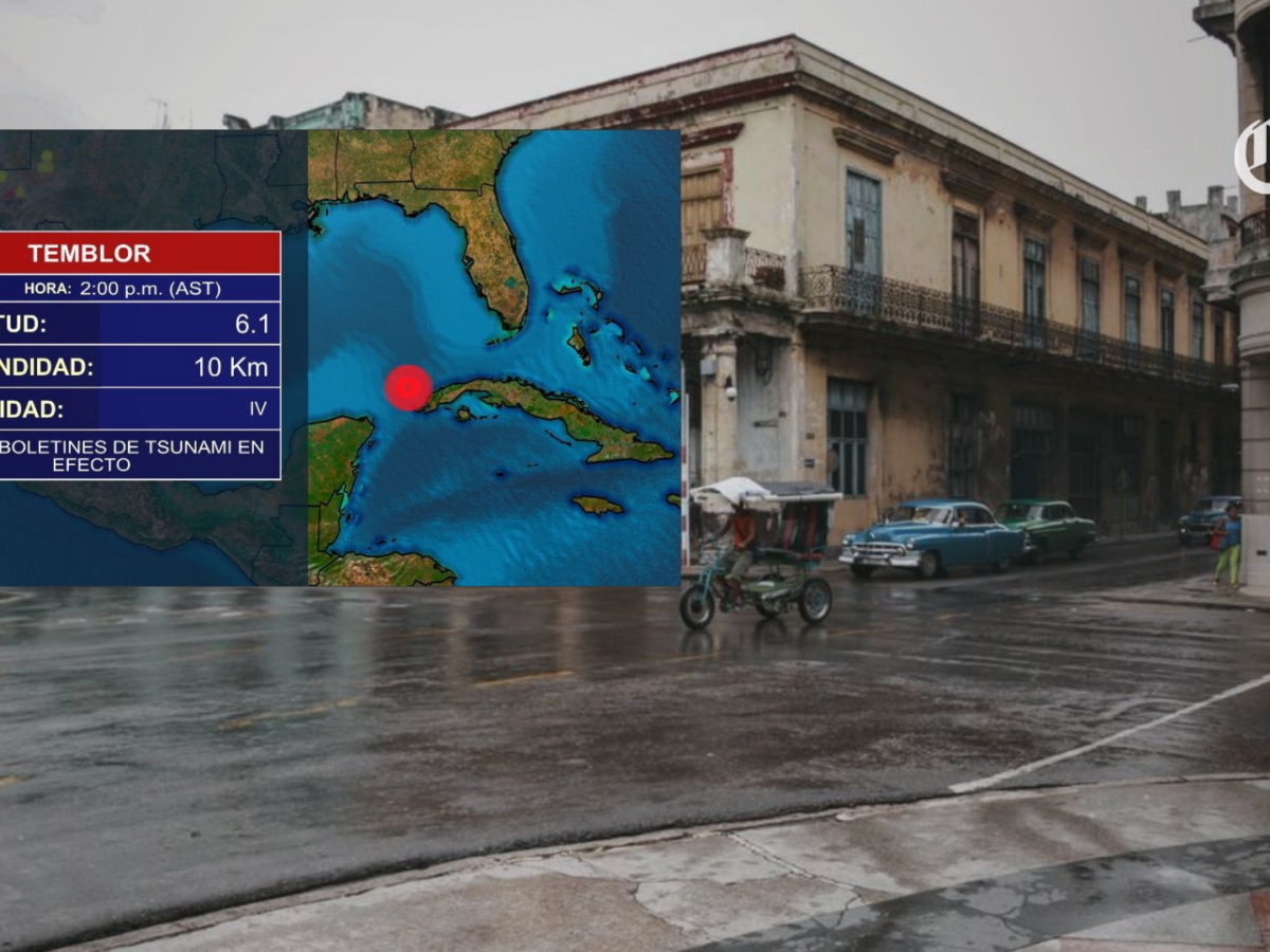 Alarma en Cuba por un fuerte movimiento telúrico de magnitud 6.4 este lunes