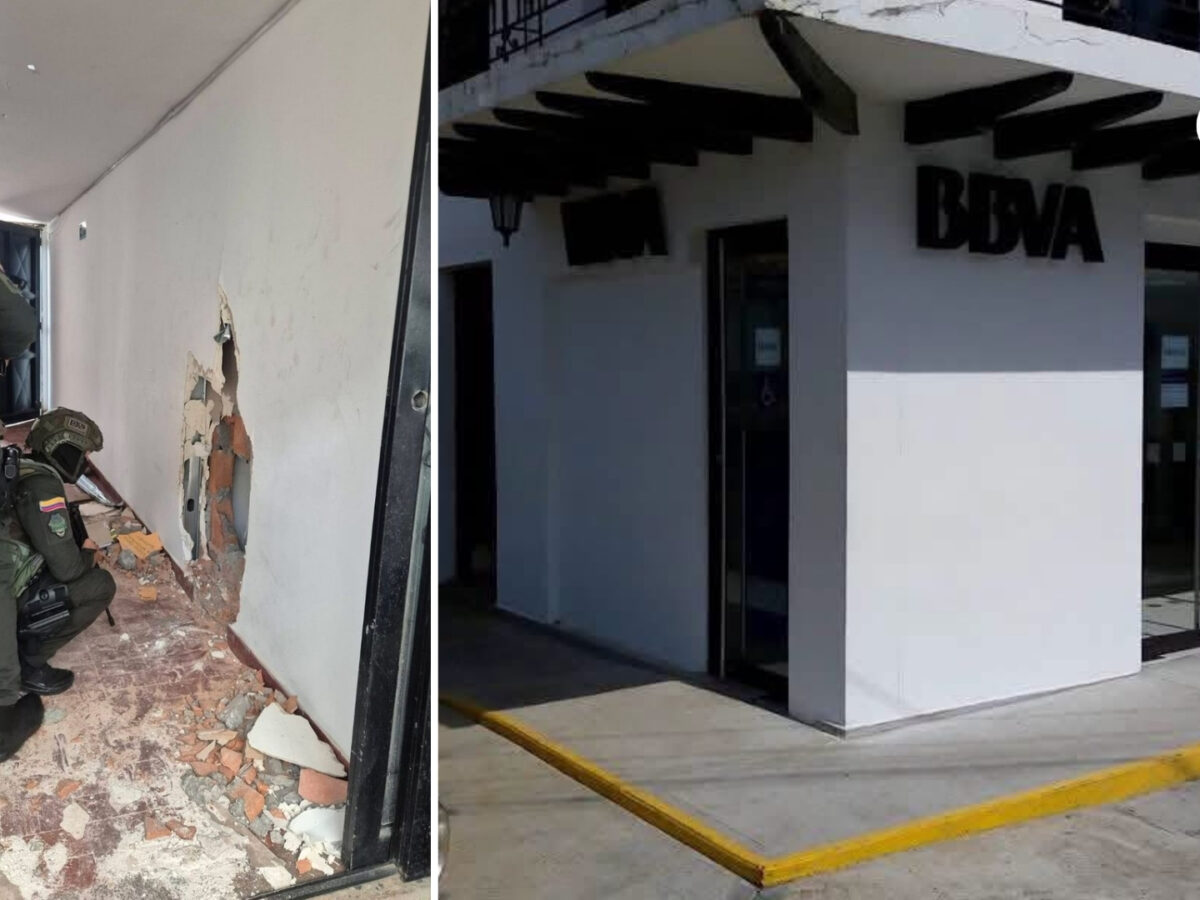 Ladrones se llevan más de 1.500 millones de pesos de un banco en el casco urbano de Caloto a pocas cuadras de la Policía