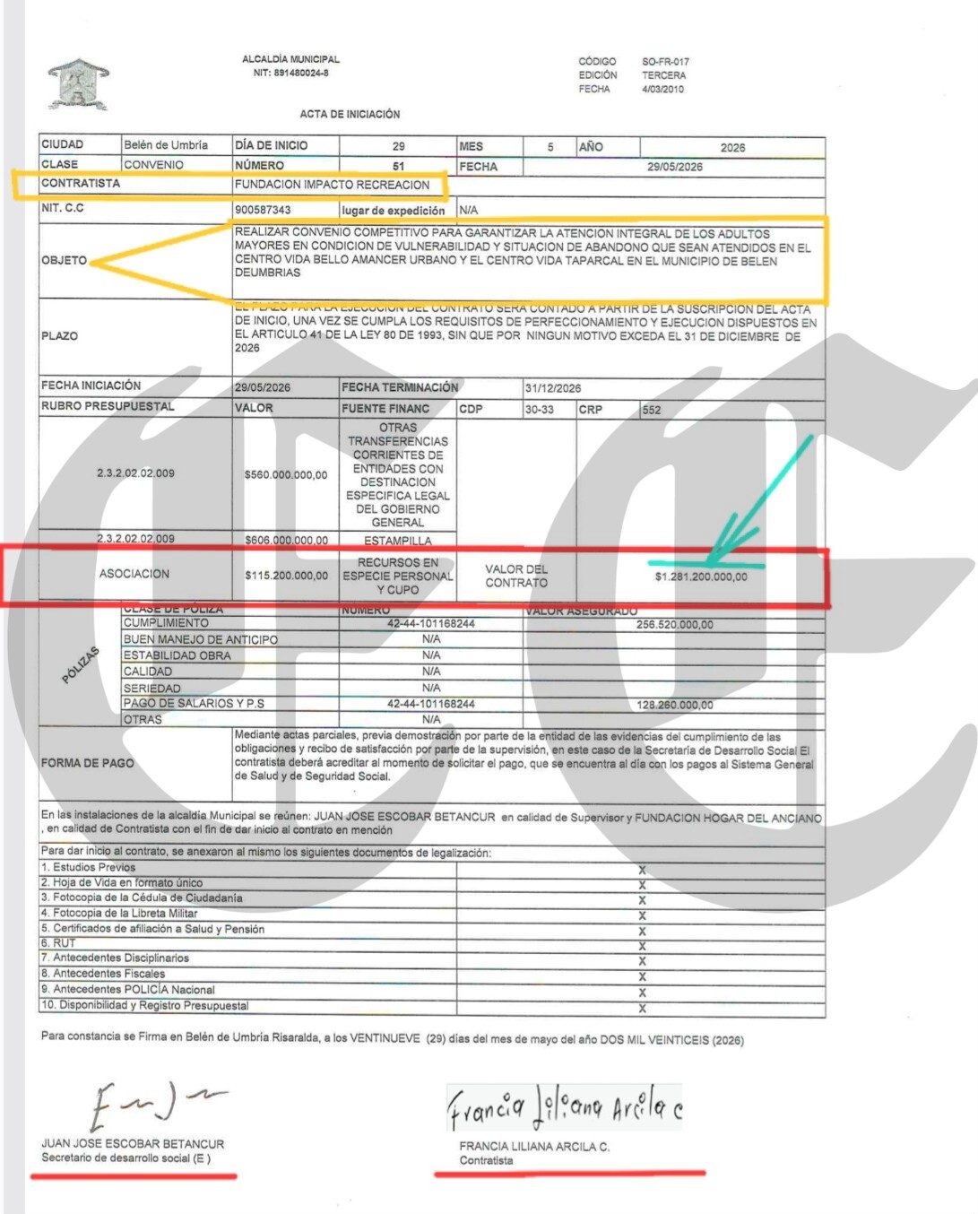 mas escandalos en contratos millonarios del alcalde de belen de umbria y mas cerca su revocatoria 4