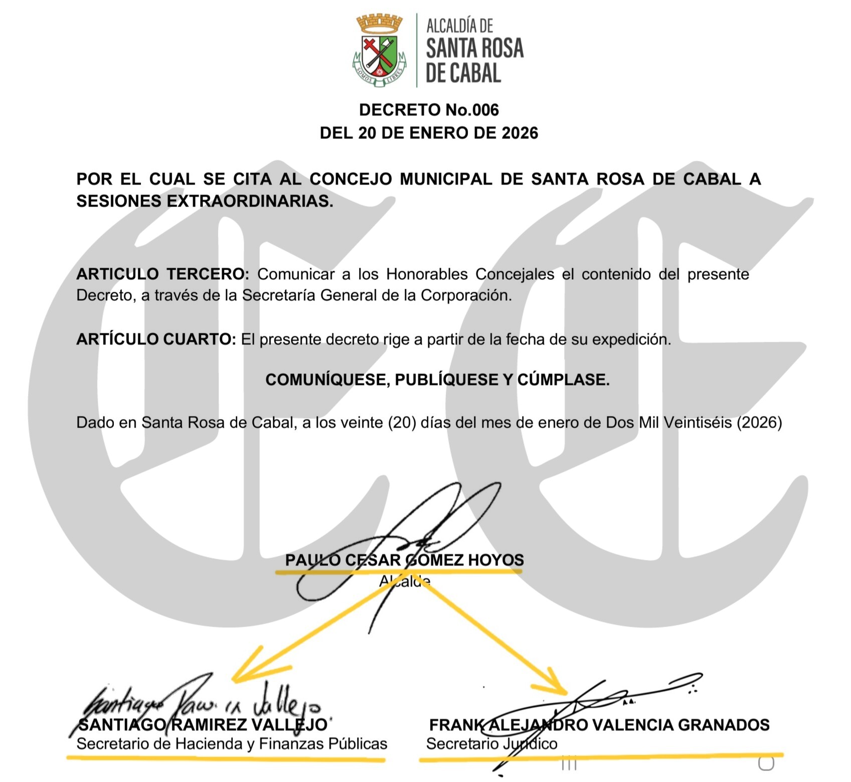 Procuraduría apertura investigación a alcalde de Santa Rosa de Cabal, funcionarios y concejales 14 procuraduria apertura investigacion a alcalde de santa rosa de cabal funcionarios y concejales b2