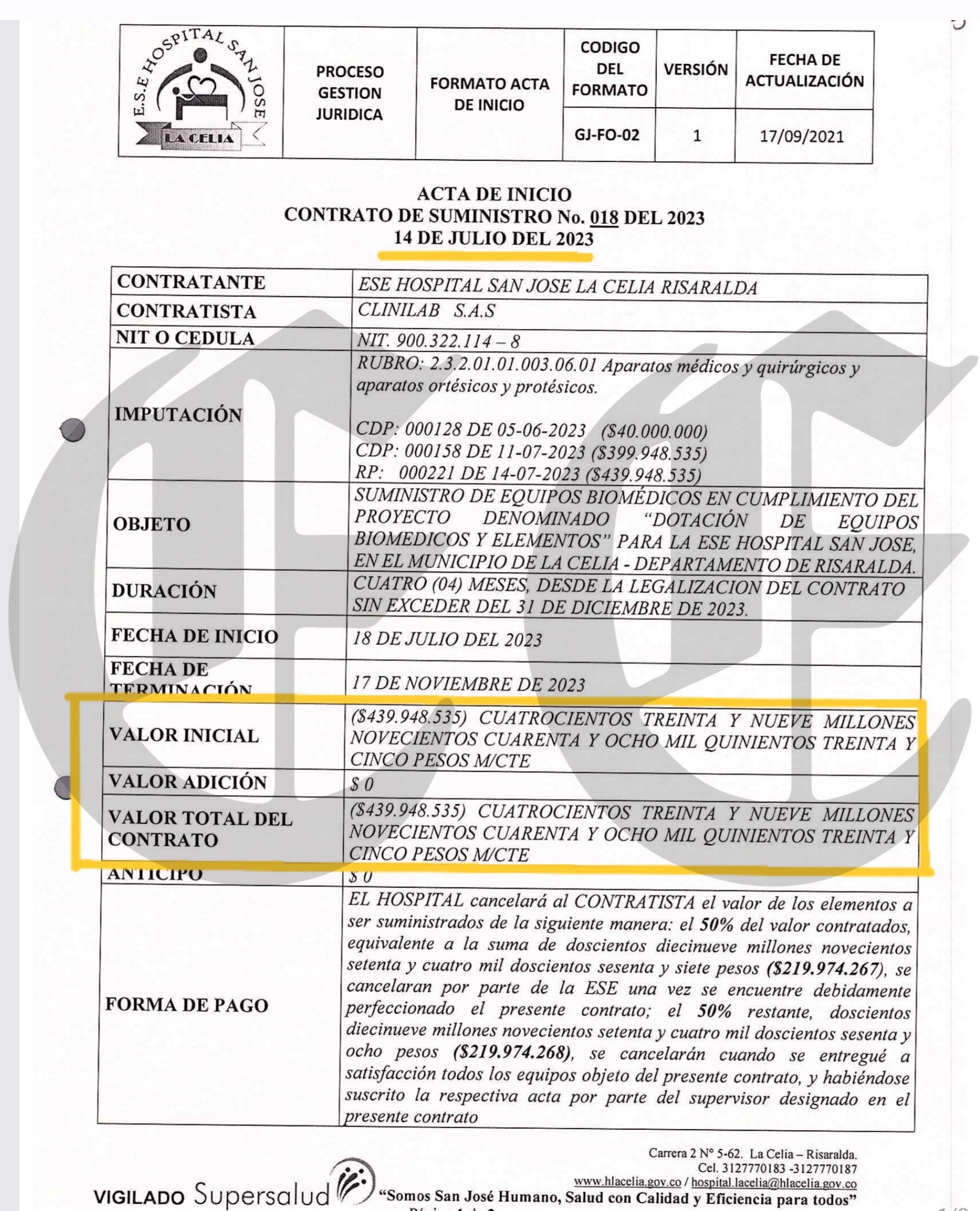 que derroche en 2023 en la celia compraron un equipo de rayos x por 250 millones y esta guardado 1