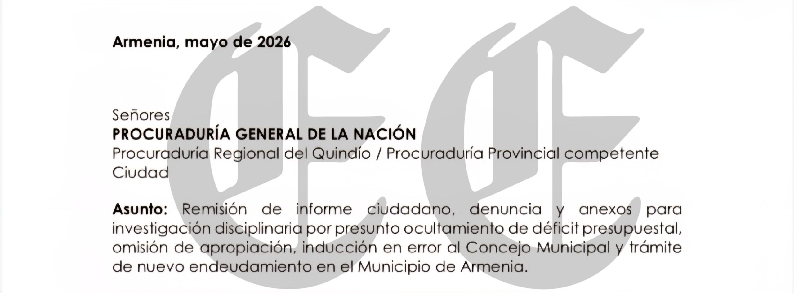 que grave denuncian proceso para emprestito por 100 000 millones de la alcaldia de armenia xxx scaled