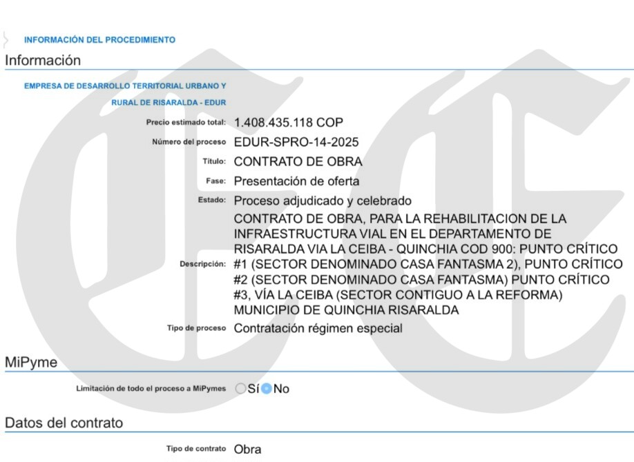 al ingeniero adrian camilo lo investigan en la fiscalia pero sigue sumando contratos por miles de millones con la edur c1
