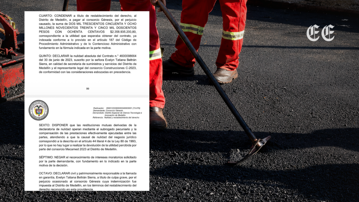 consejo de estado anula contrato de malla vial de la alcaldia de daniel quintero y condena a medellin a pagar millonaria suma pagina web
